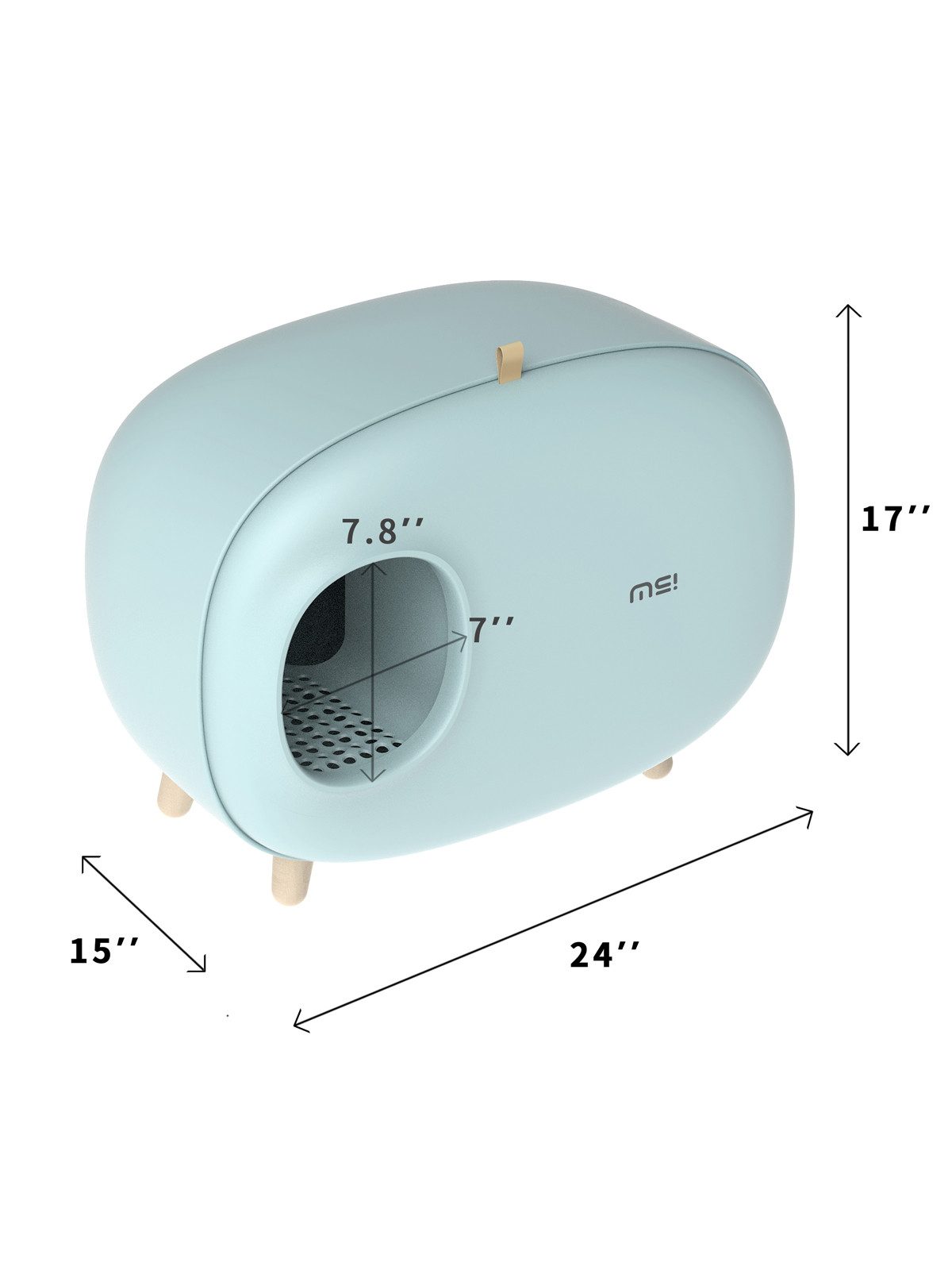 Thumbnail - Purpurra Katzentoilette Makesure Katzentoilette geschlossenes Design, mit Katzenstreuschaufel