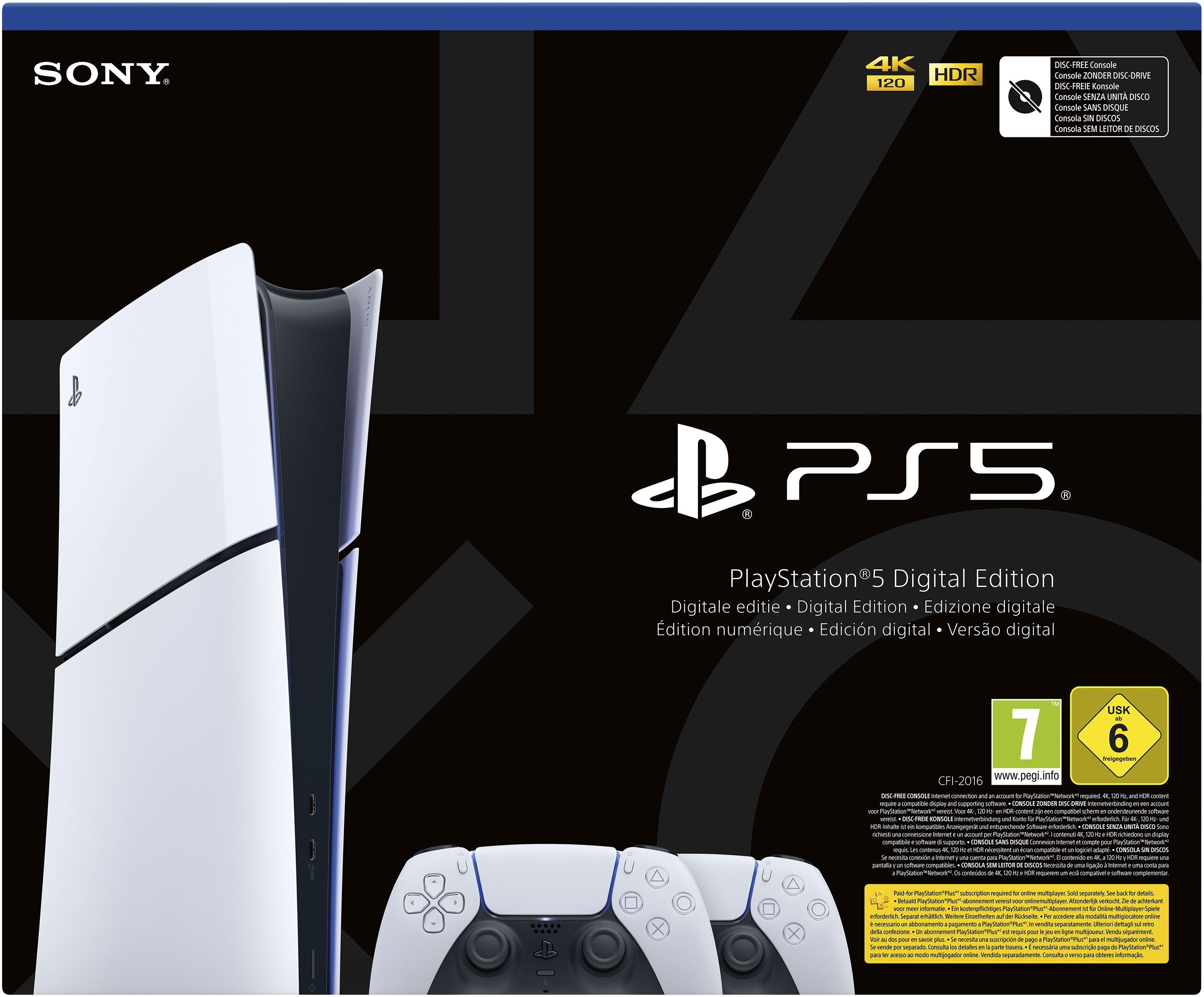PlayStation 5 Digital Edition (Slim) inkl. zweitem DualSense Wireless-Controller