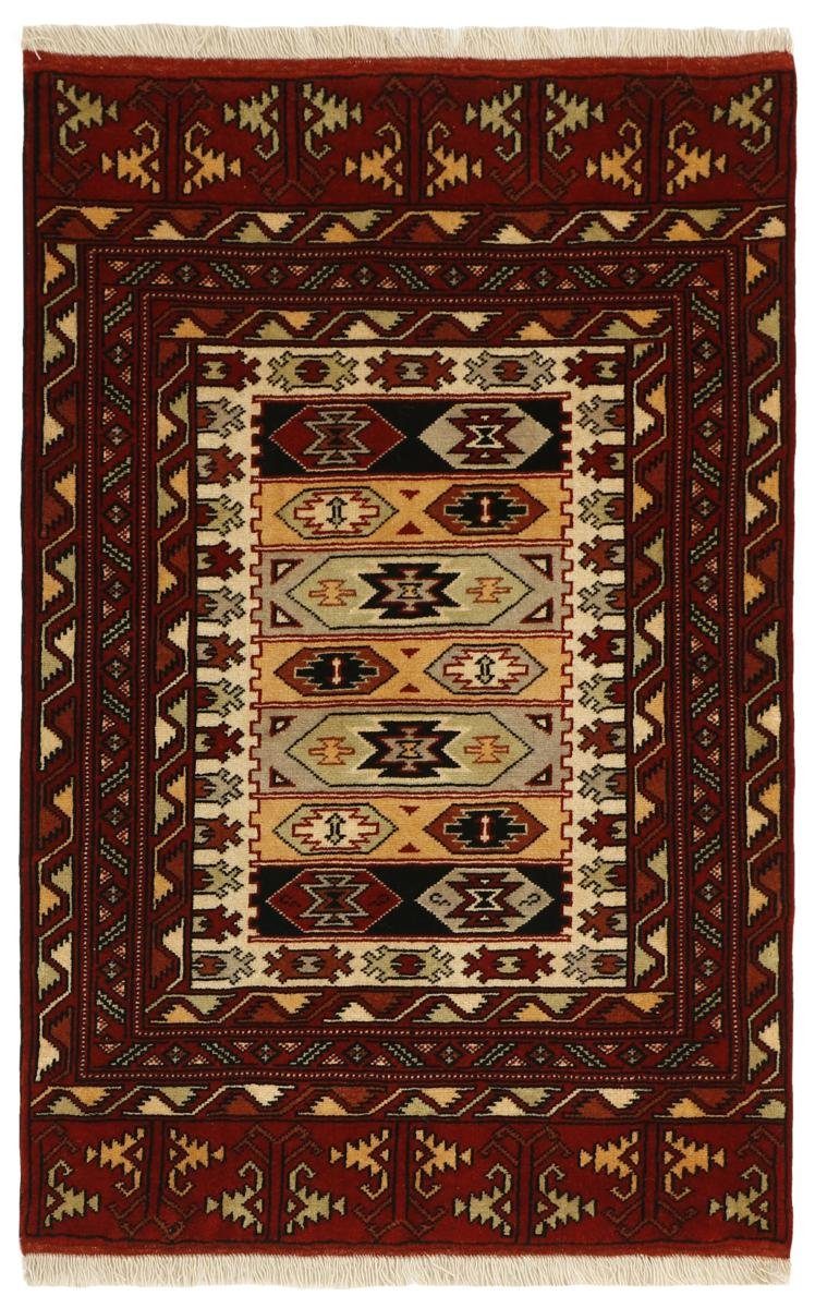 Orientteppich Turkaman 86x123 Handgeknüpfter Orientteppich / Perserteppich, Nain Trading, rechteckig, Höhe: 6 mm