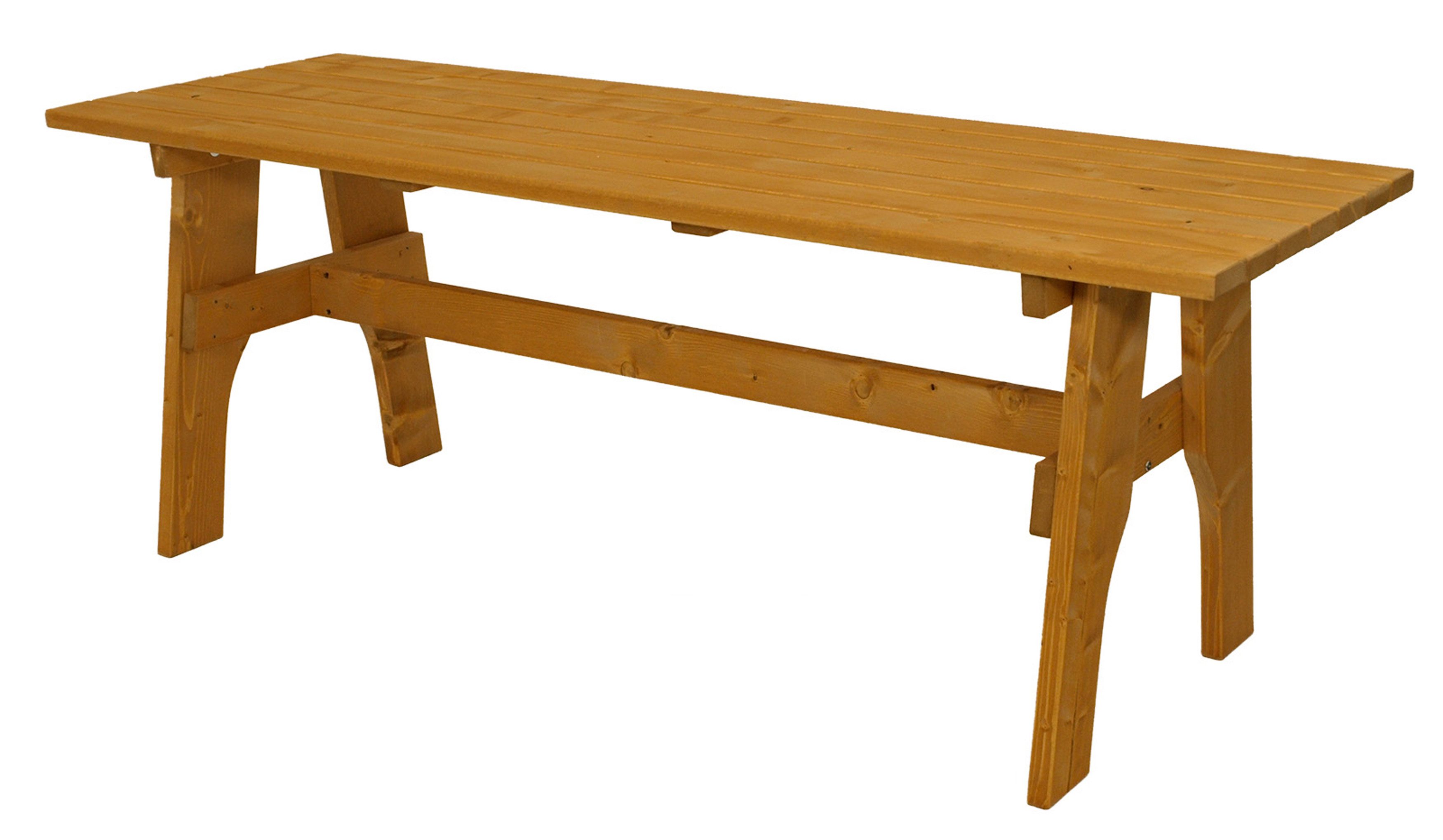 TPFGarden Gartentisch Drieburg (1-St., Robuster Garten Holztisch Outdoor Garten-Esstisch 2000x72cm), Holz (aus massivem Kiefernholz) - Hochwertige Verarbeitung