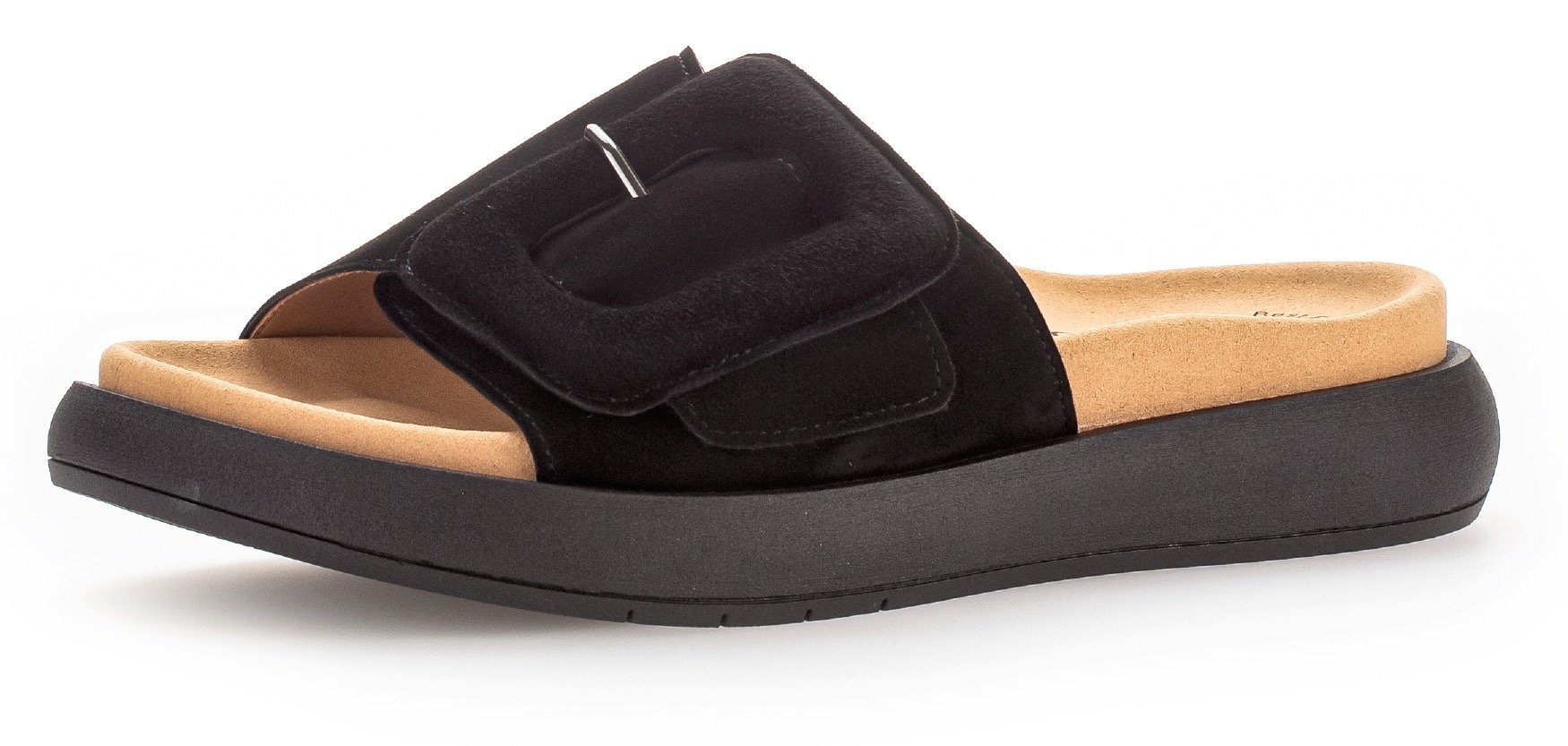 Gabor Pantolette, Plateau, Sommerschuh, Schlappen mit großer Zierschnalle günstig online kaufen
