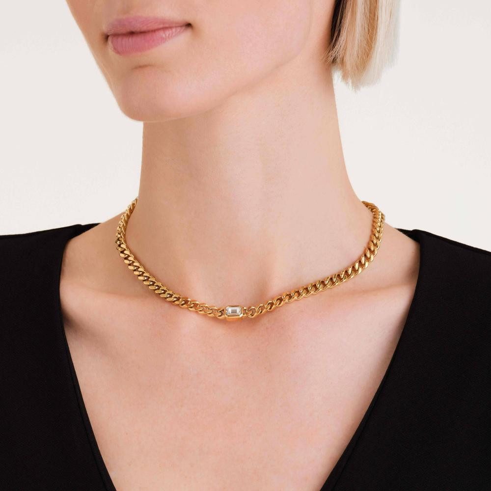 ROSEFIELD Kette mit Anhänger ROSEFIELD Halskette Iconic Octagon Choker Gold günstig online kaufen