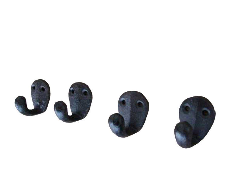 Deko-Impression Wandhaken 4-er Set kleine Wandhaken, Wandgarderobe, Gusseisen, braunrostfarben, (4-St)