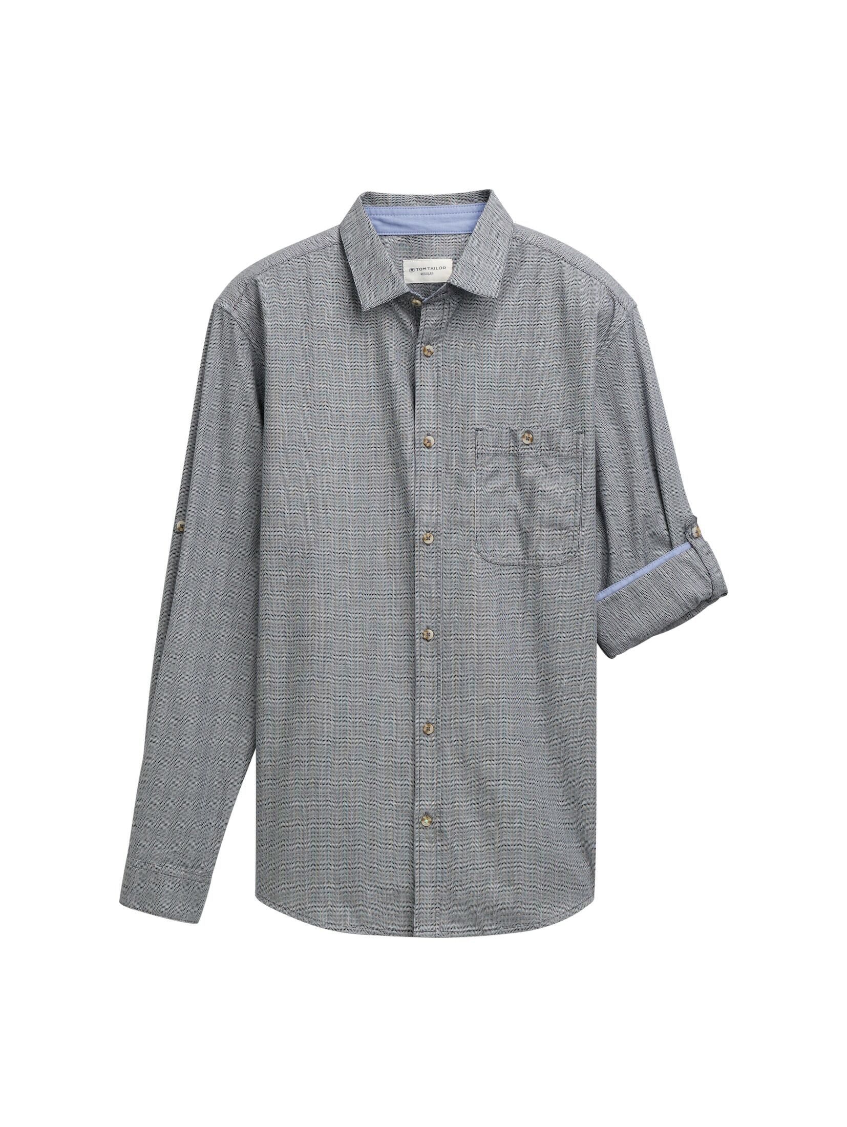 TOM TAILOR Langarmhemd Blusen & Shirts Regular Fit Hemd mit verstellbarer Ä günstig online kaufen