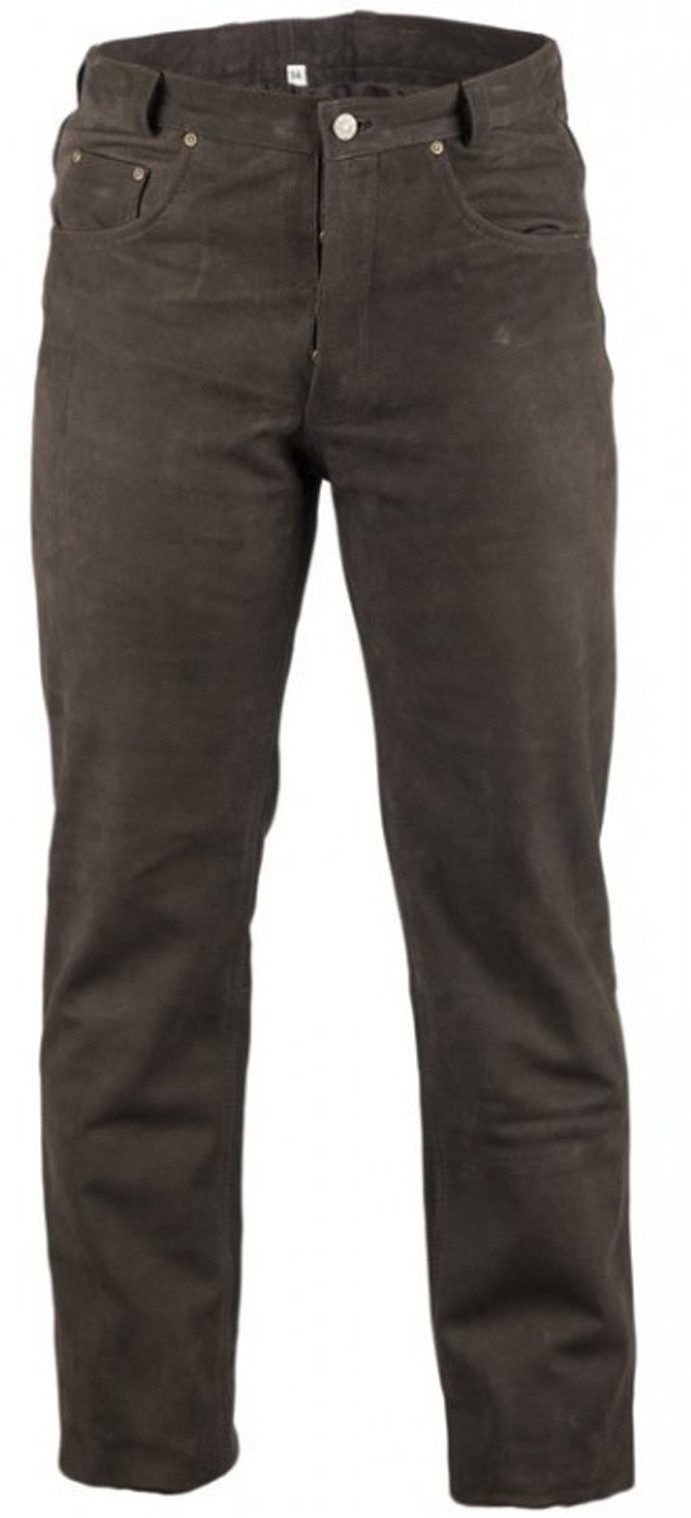 MDM Lederhose Herren Lederhose Nubuk Braun günstig online kaufen