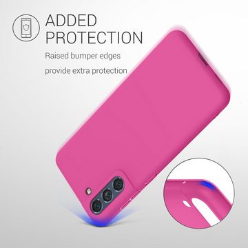 kwmobile Handyhülle Hülle für Samsung Galaxy S21 FE, Hülle Silikon - Soft Handyhülle - Handy Case Cover - Neon Pink