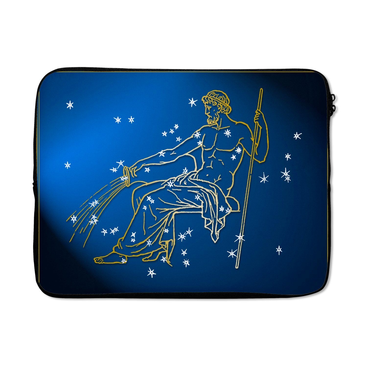 MuchoWow Laptop-Hülle Sternbild - Wassermann - Sterne 17 Zoll, Laptopsleeve, weiches Innenfutter zum Schutz Kratzern, Laptoptasche