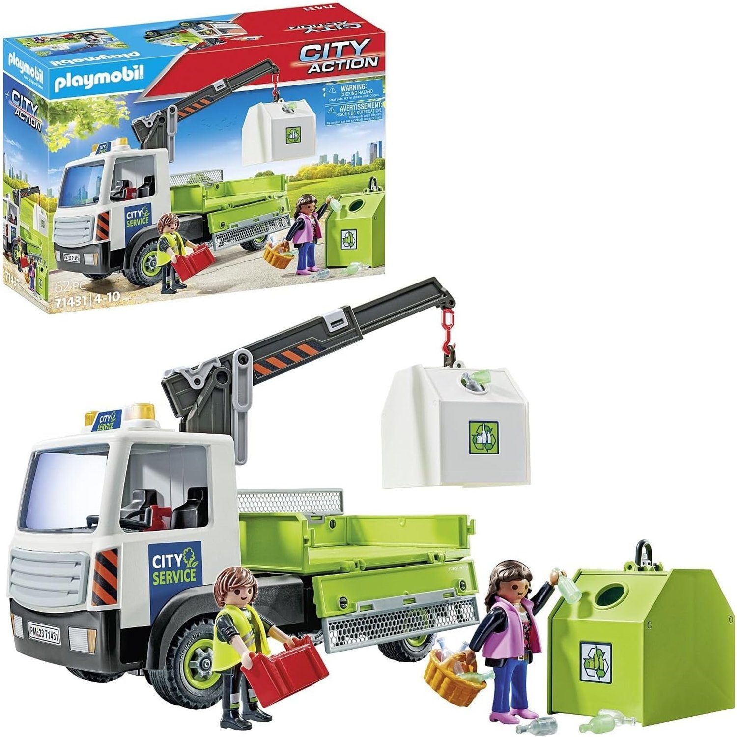 Playmobil® 71431 Altglas-LKW mit Container Konstruktions-Spielset günstig online kaufen