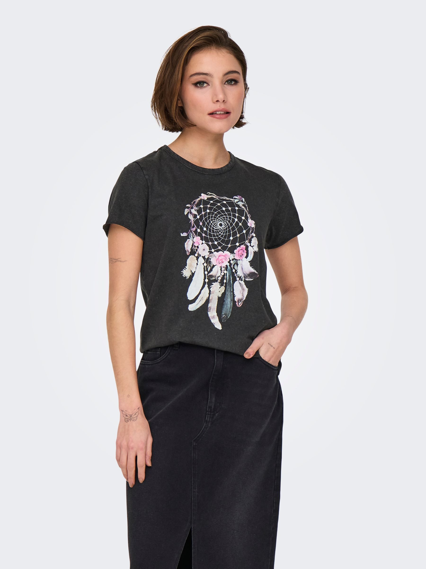 ONLY T-Shirt Bedrucktes Kurzarm mit Printed günstig online kaufen