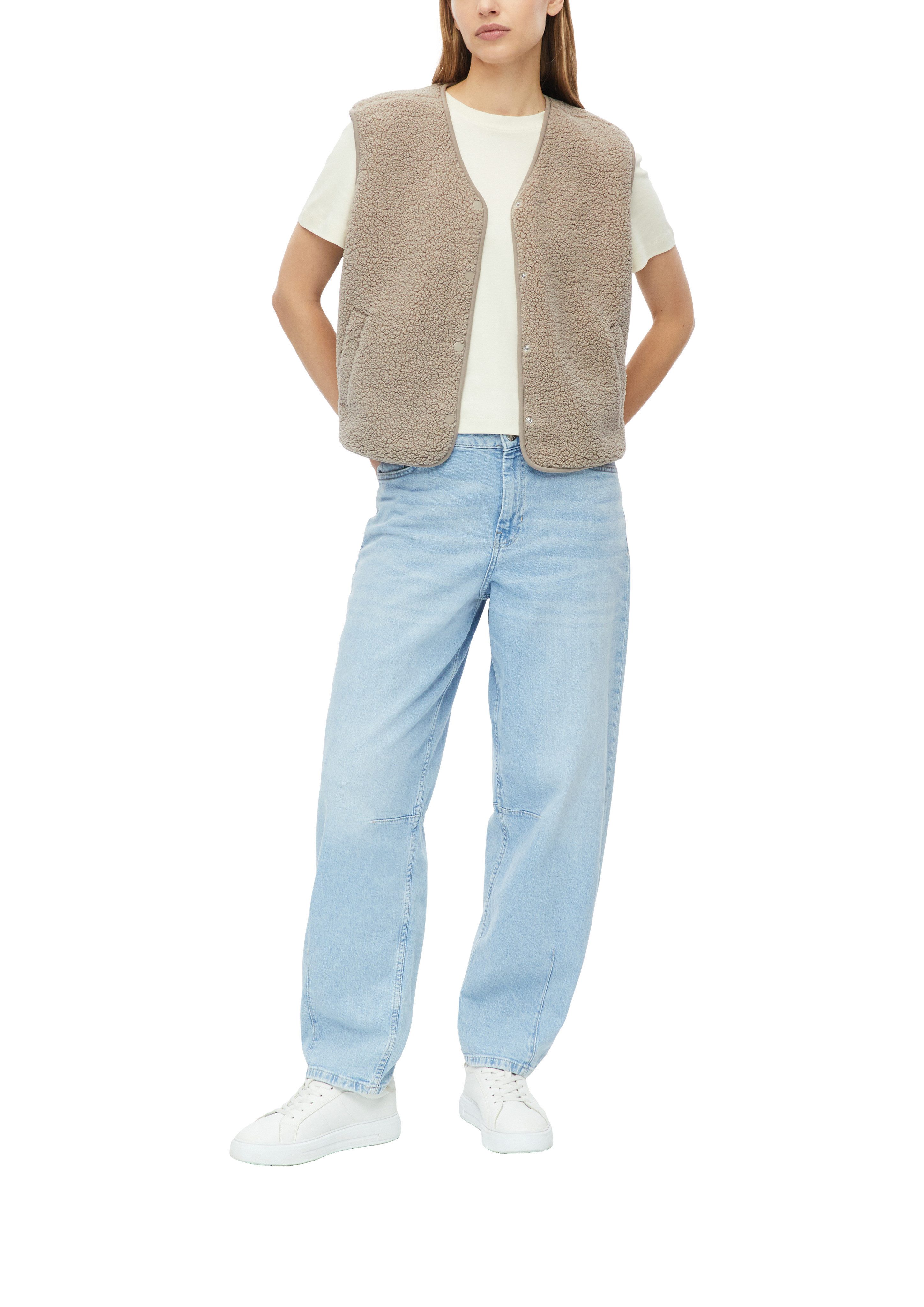 s.Oliver T-Shirt Sommershirt unifarben – Bild 3 von 4