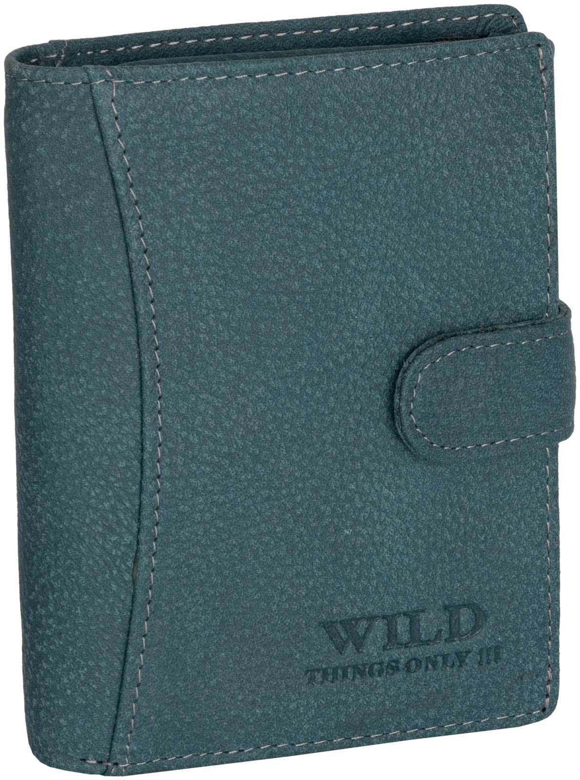 Wild Things Only !!! Geldbörse RFID echt Leder Portemonnaie Geldbörse Riegelbörsel Herren Hochformat, RFID Schutz