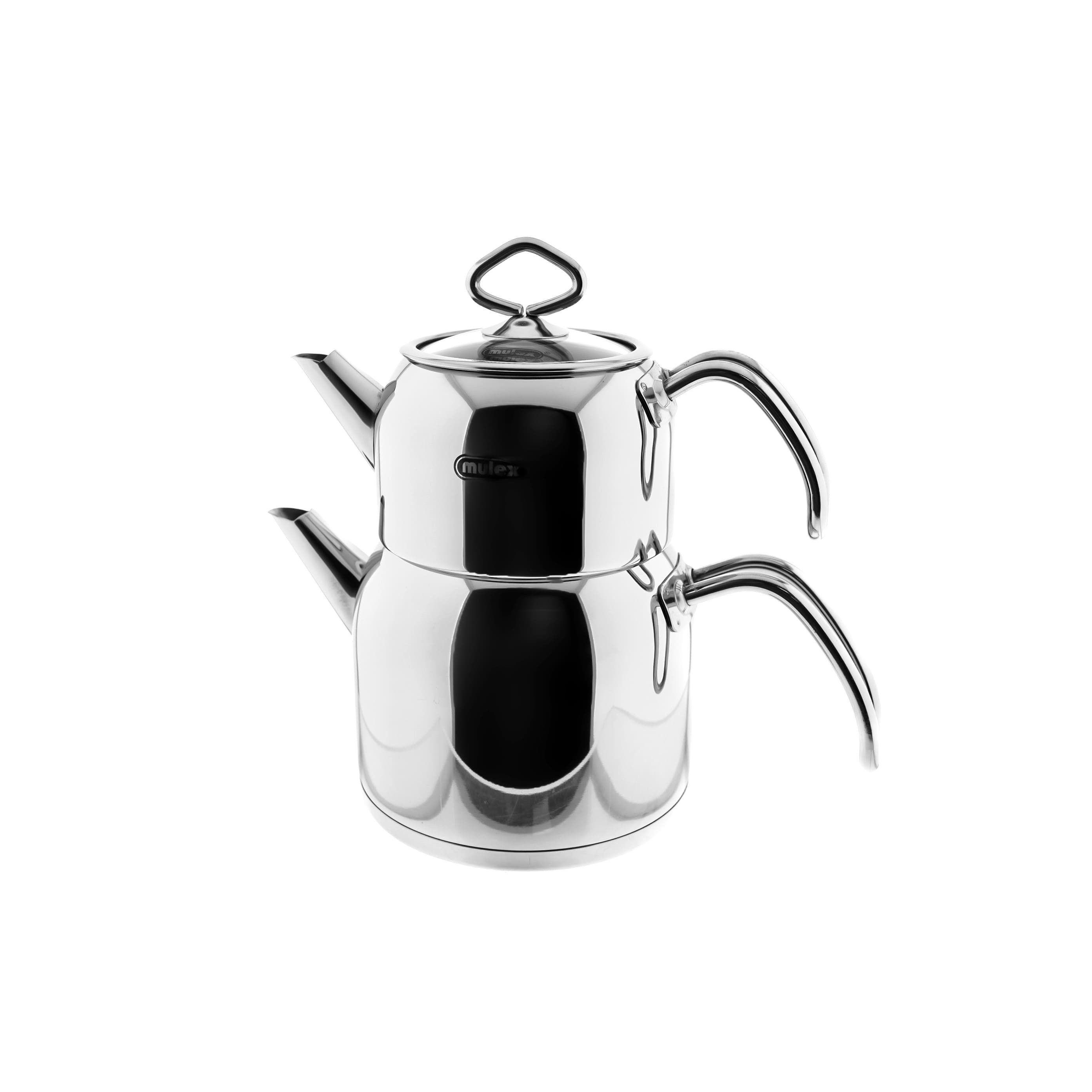 Mulex Caydanlik-Teekanne Set aus Edelstahl 18/10 – Perfekt für jede Teepause 0,7L+1,5L, (1-St)