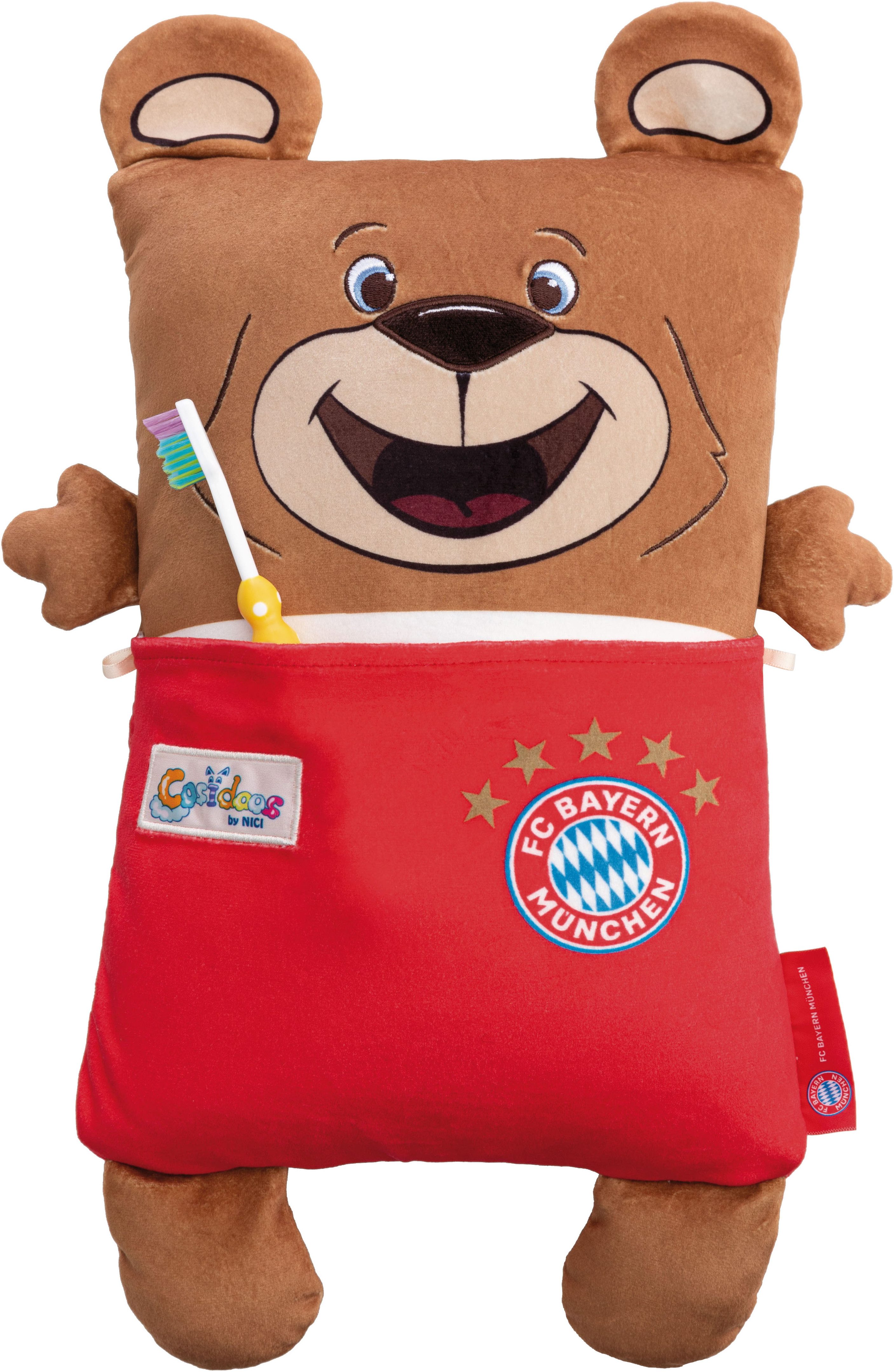 Nici Kuscheltier FC BAYERN MÜNCHEN, Berni mit Wendefunktion, 2in1 Wendeplüschtier