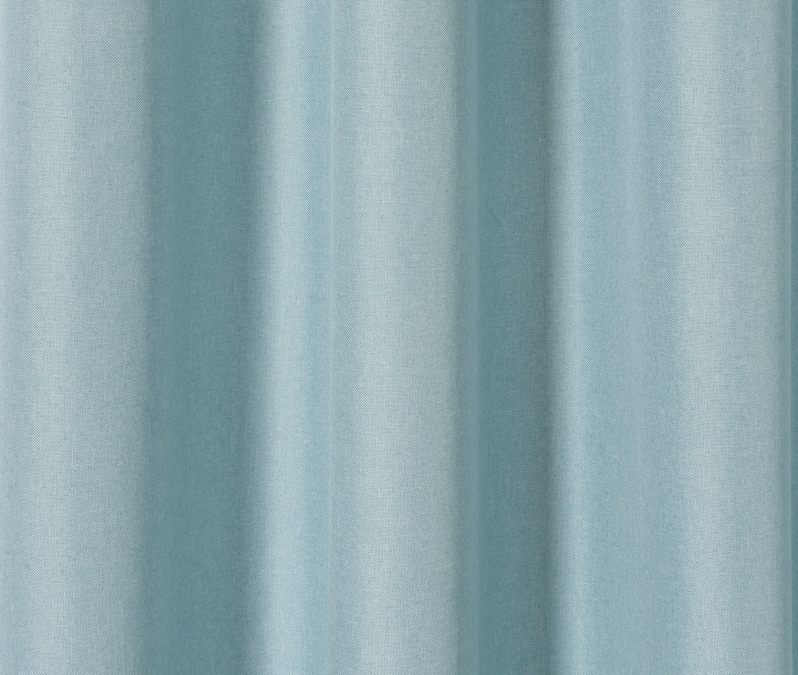 ELBERSDRUCKE Vorhang Ösenschal Lino mint blickdicht 255x140cm Uni Vorhang m günstig online kaufen