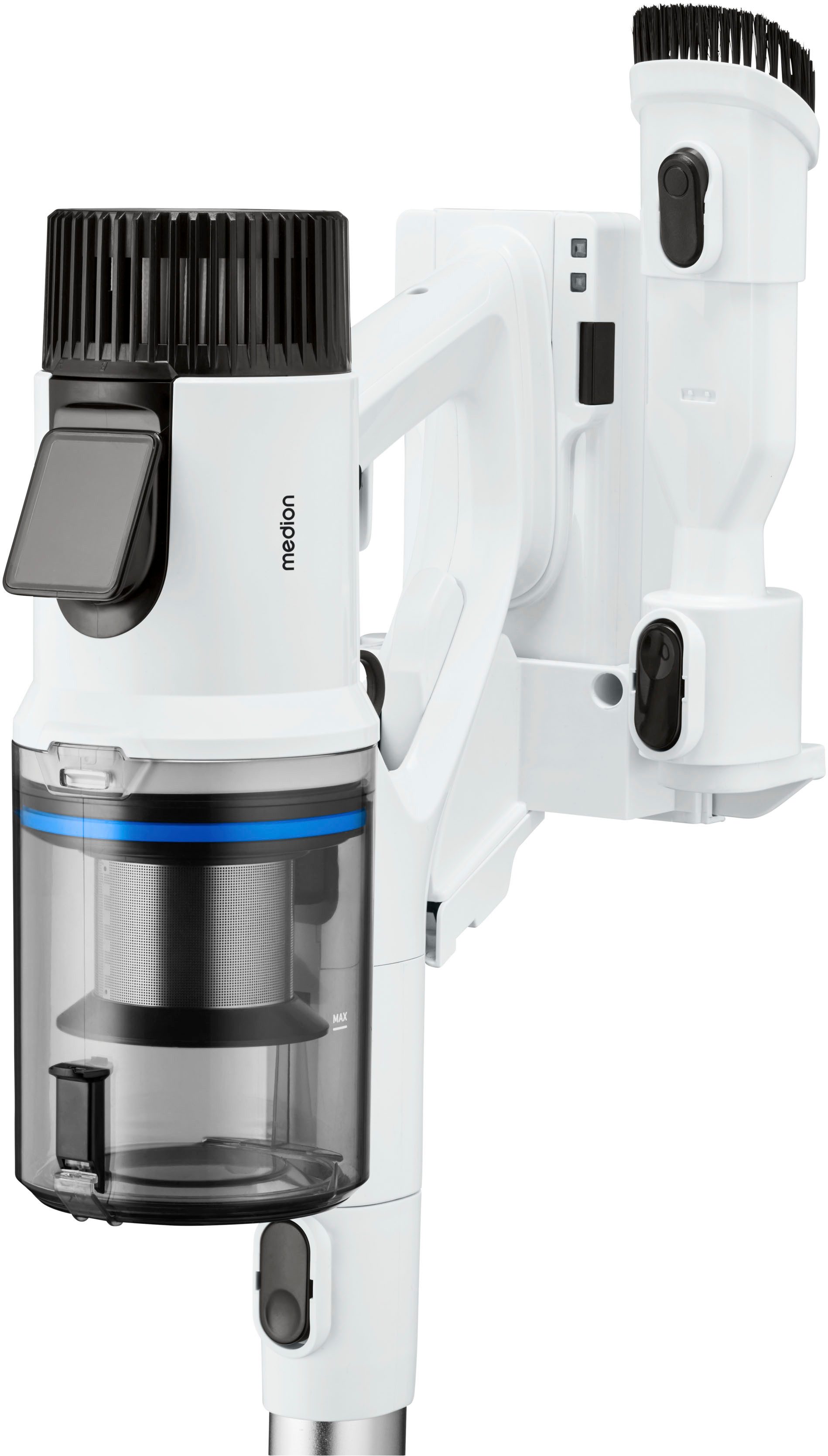 Medion® Akku-Stielstaubsauger P250 / MD11829, 250 W, beutellos, 22 kPa, HEPA-H13 Filter, integriertes Zubehör