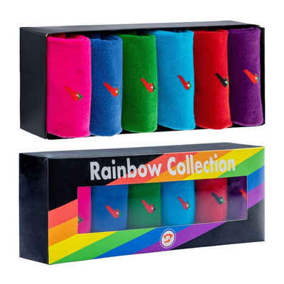 Chili Lifestyle Strümpfe Geschenkbox Rainbow, 6 Paar, für Damen und Herren, Baumwolle