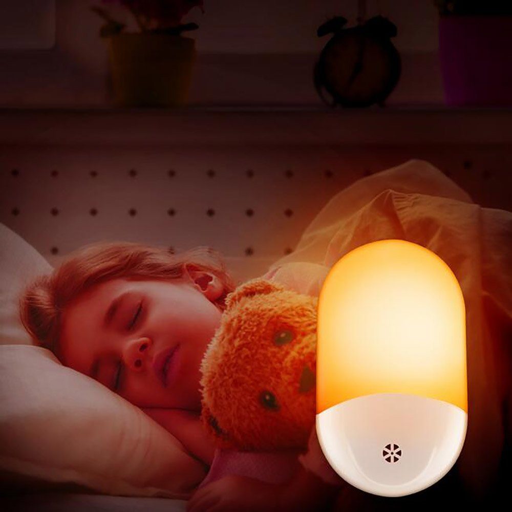 GelldG LED Nachtlicht Nachtlicht Steckdose Dämmerungssensor Warm weiß mit