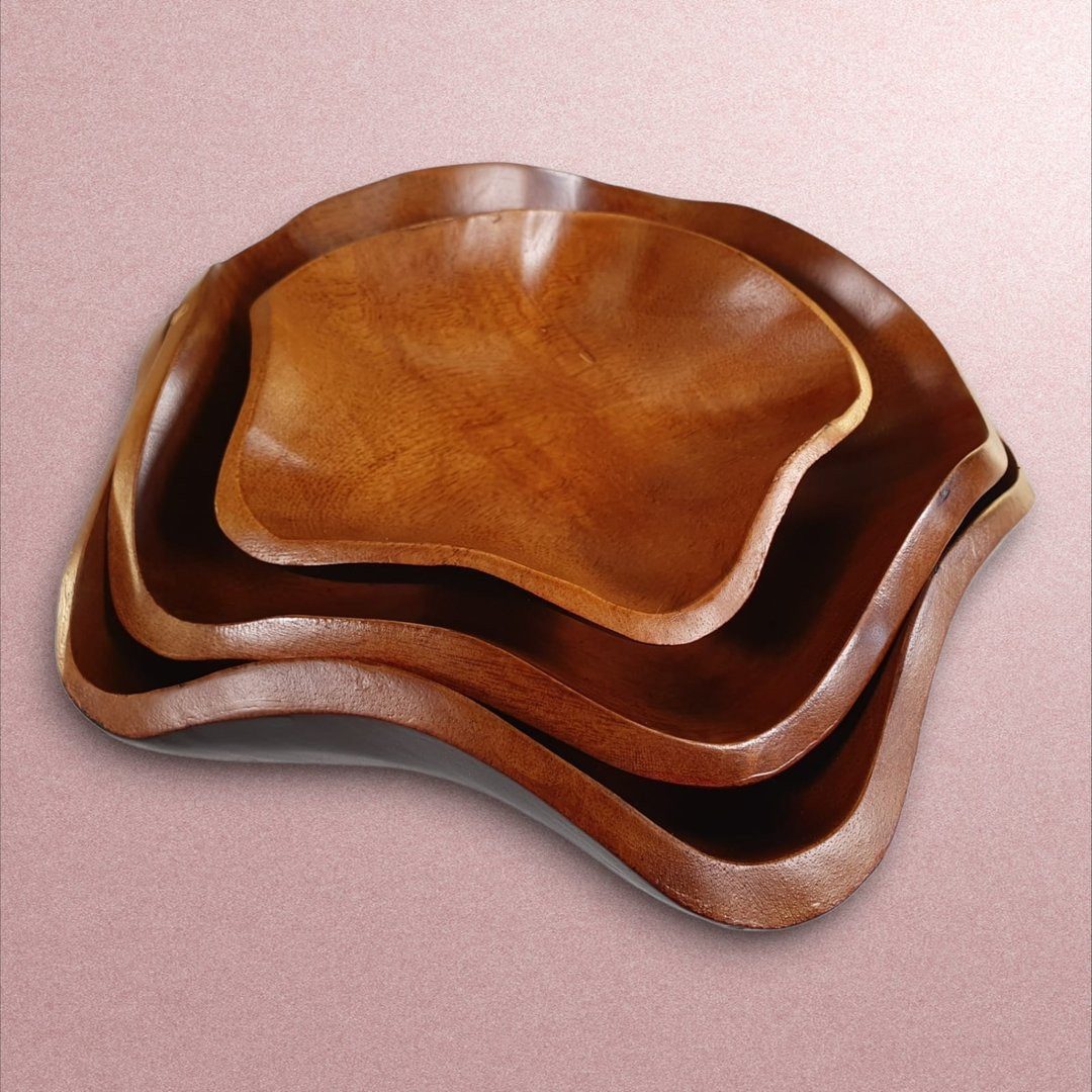 Kinaree Dekoschale Mangoholz Schalen Stern, sternförmige Holzschale aus Thailand (1 St)