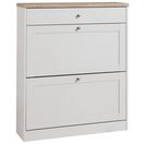 OTTO home Schuhschrank Heide Breite 90cm, mit Schubkasten, 2 Klappen und Facettenfront, Höhe 103cm