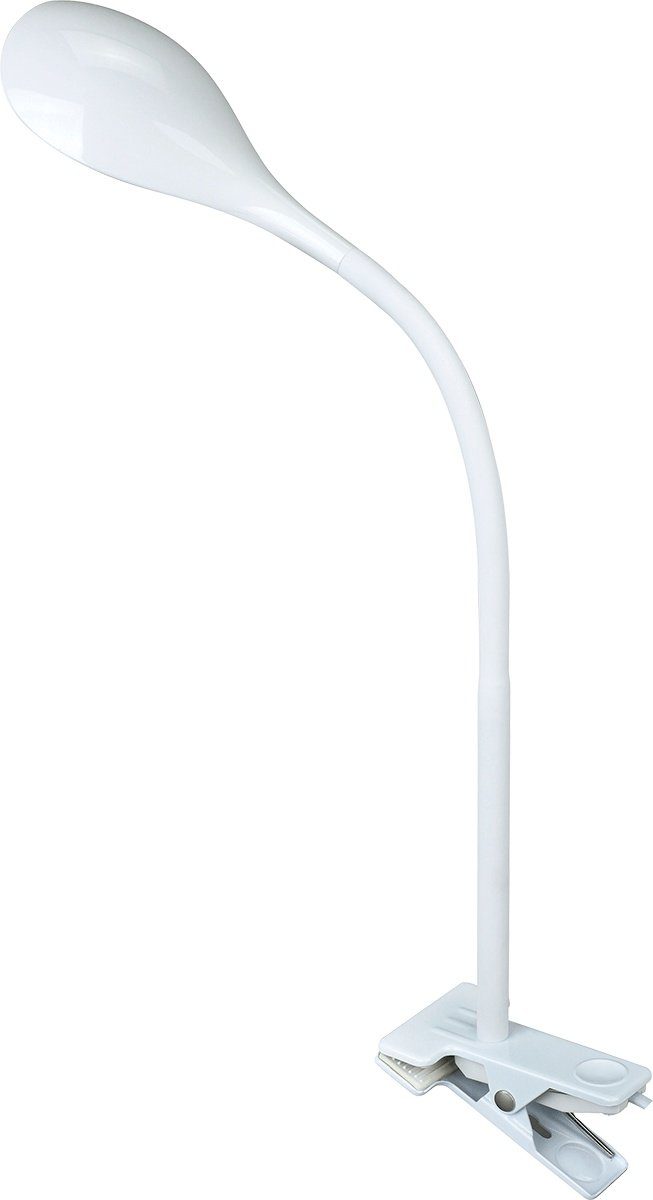 MeLiTec Tischleuchte LED Klemmleuchte Schreibtischlampe mit Klemmfuß flexibel warmweiß T114, LED fest integriert, 3000K Warmweiß – Bild 2 von 3