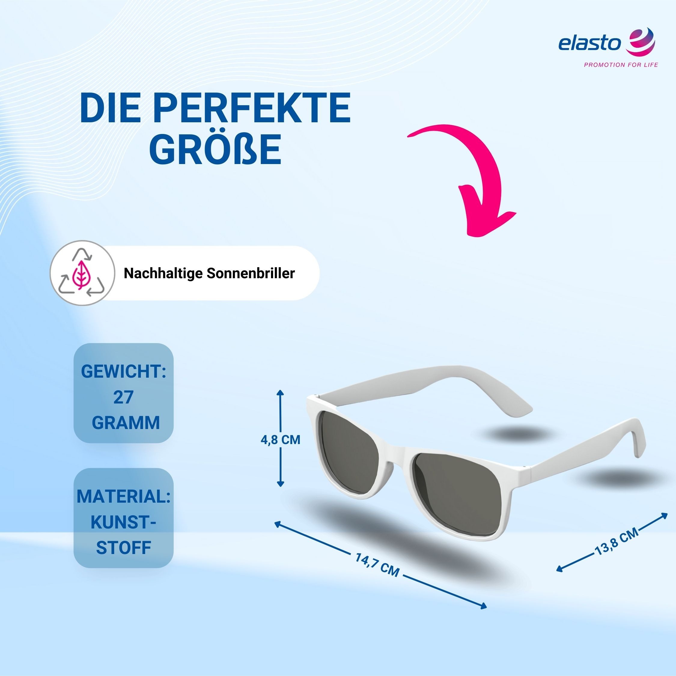 elasto Sonnenbrille BEACH Brille mit UV400 Schutz perfekt für den Sommer