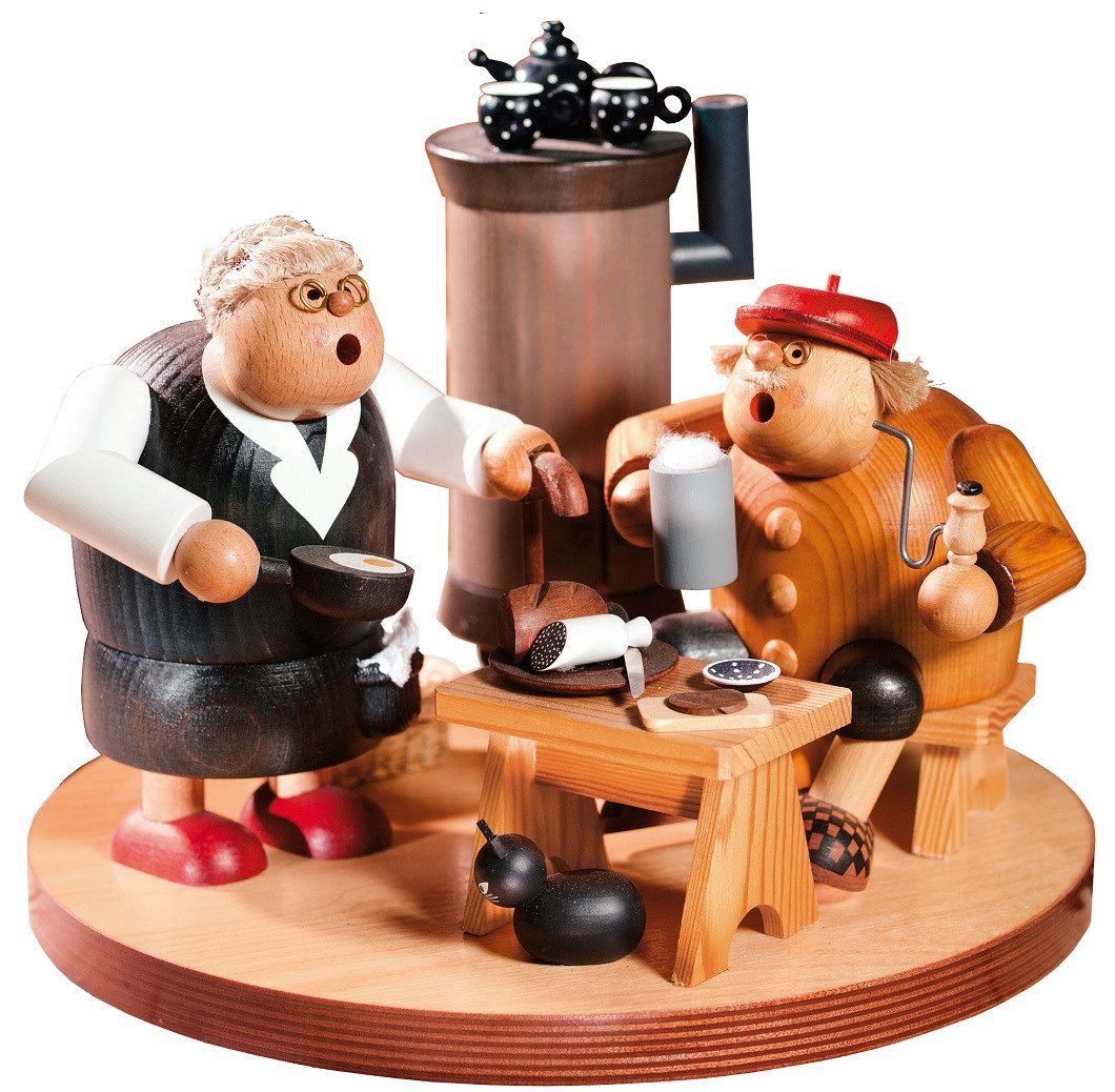 KWO Kunstgewerbe Werkstätten Фигурка курильщик KWO Räuchermann Bauernstube 3tlg., (1 St), Handarbeit aus dem Erzgebirge