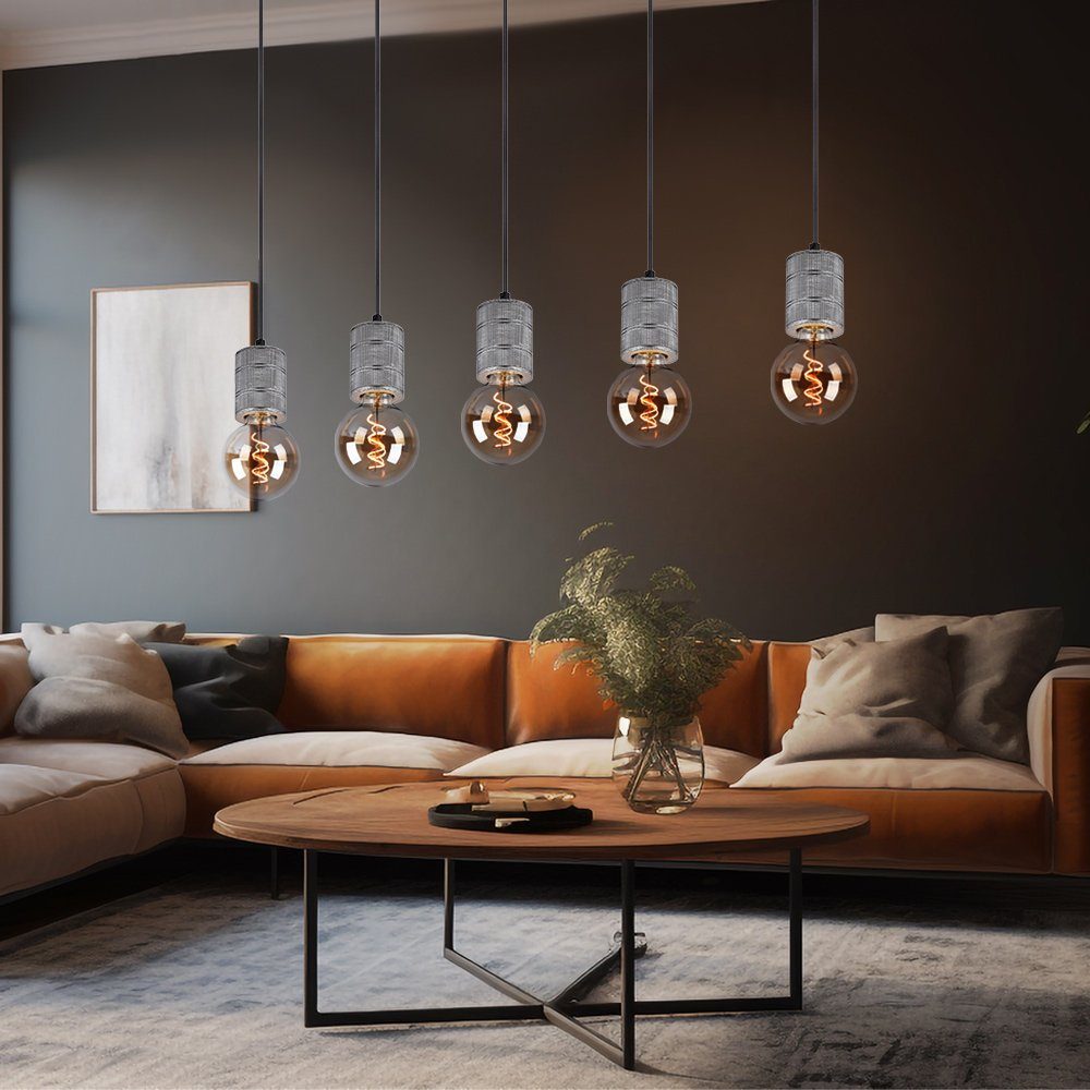 GLOBO LIGHTING LED-Hängeleuchte, Leuchtmittel inklusive, Warmweiß, Hängeleuchte Esszimmerlampe Höhenverstellbar Filament LED H 120 cm