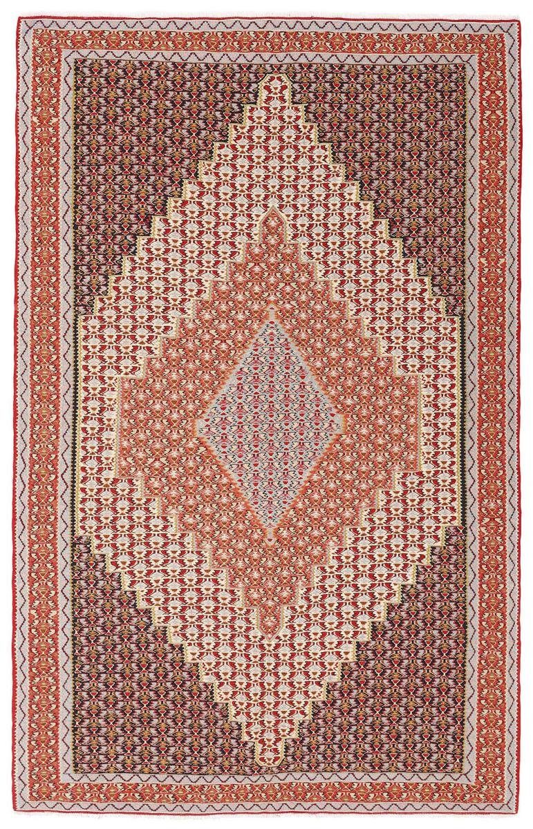Orientteppich Kelim Fars Senneh 153x249 Handgeknüpfter Orientteppich, Nain Trading, rechteckig, Höhe: 4 mm