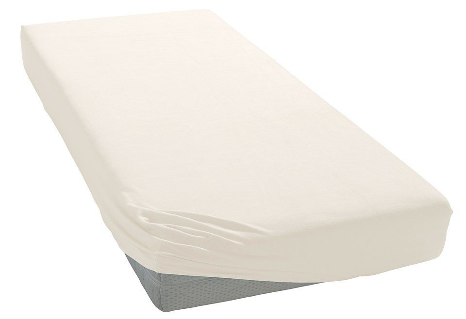 bellana Spannbettlaken Melone in Gr. 70x140, 90x200, 140x200 oder 180x200 cm, Mako-Jersey, Gummizug: rundum, (1 Stück), 100% Baumwolle, Matratzen bis 25cm Höhe, Spannbetttuch