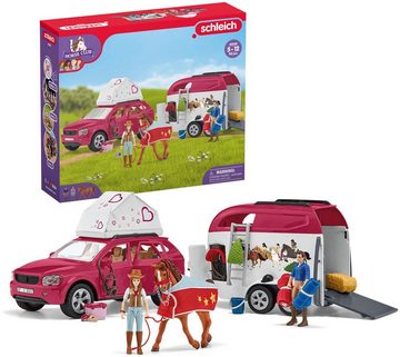 Schleich® Spielwelt HORSE CLUB, Abenteuer mit Auto und Pferdeanhänger (42535), Made in Europe