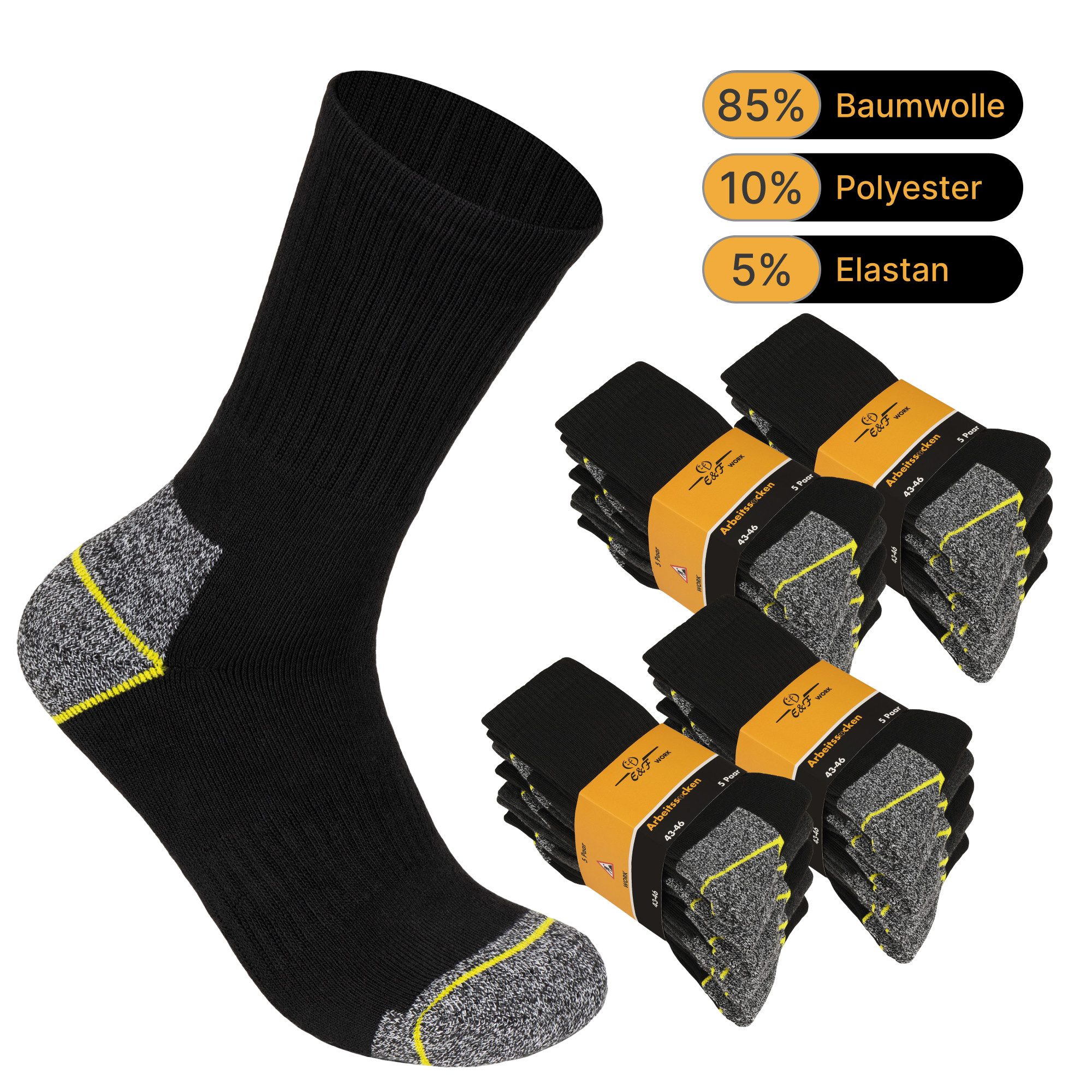 Arbeitssocken Herren Arbeitssocken 5/10/20 Paar – WORK Socken aus 85% Baumwolle