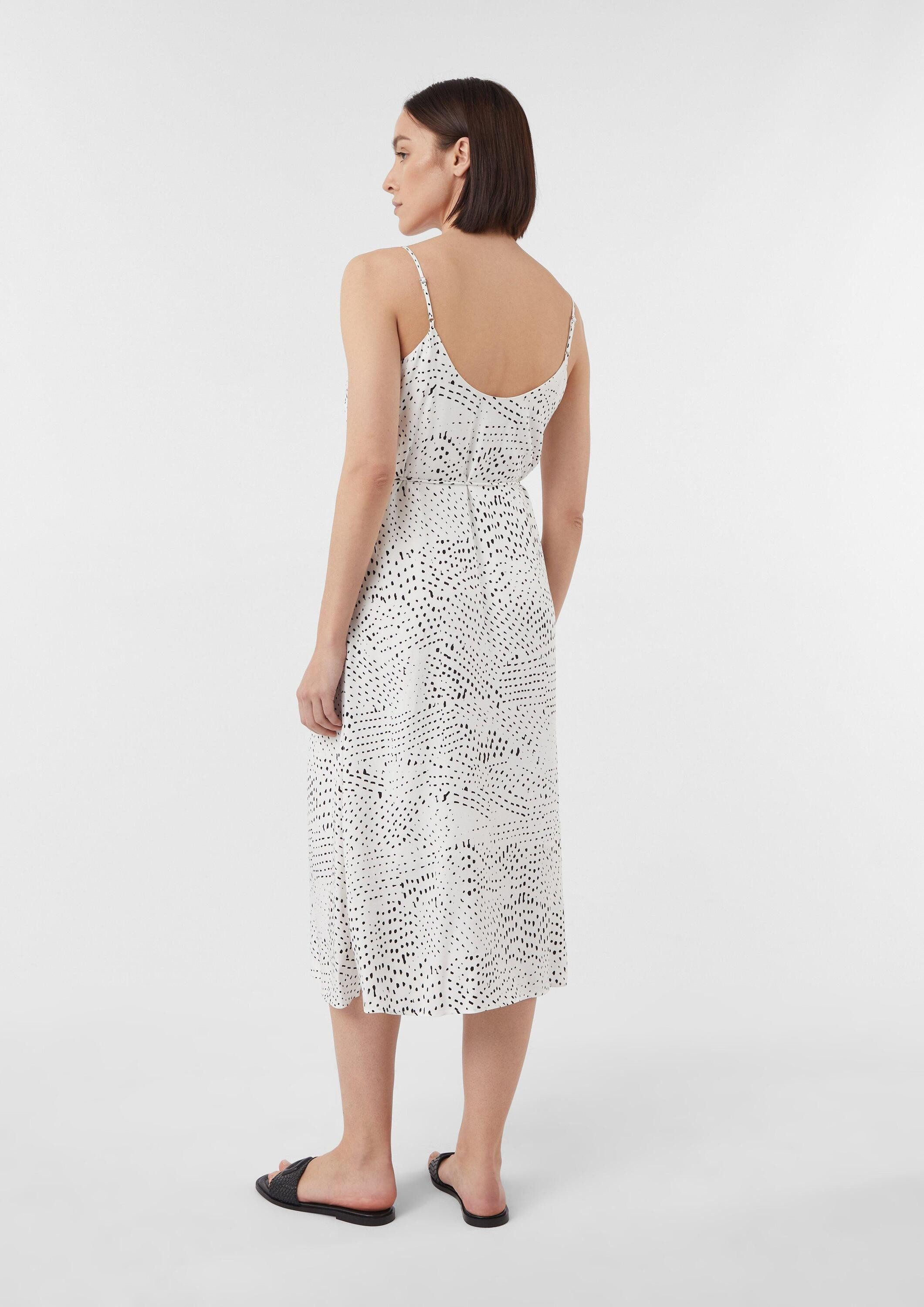 comma Midikleid Kleid Midikleid mit längenverstellbaren Spaghettiträgern