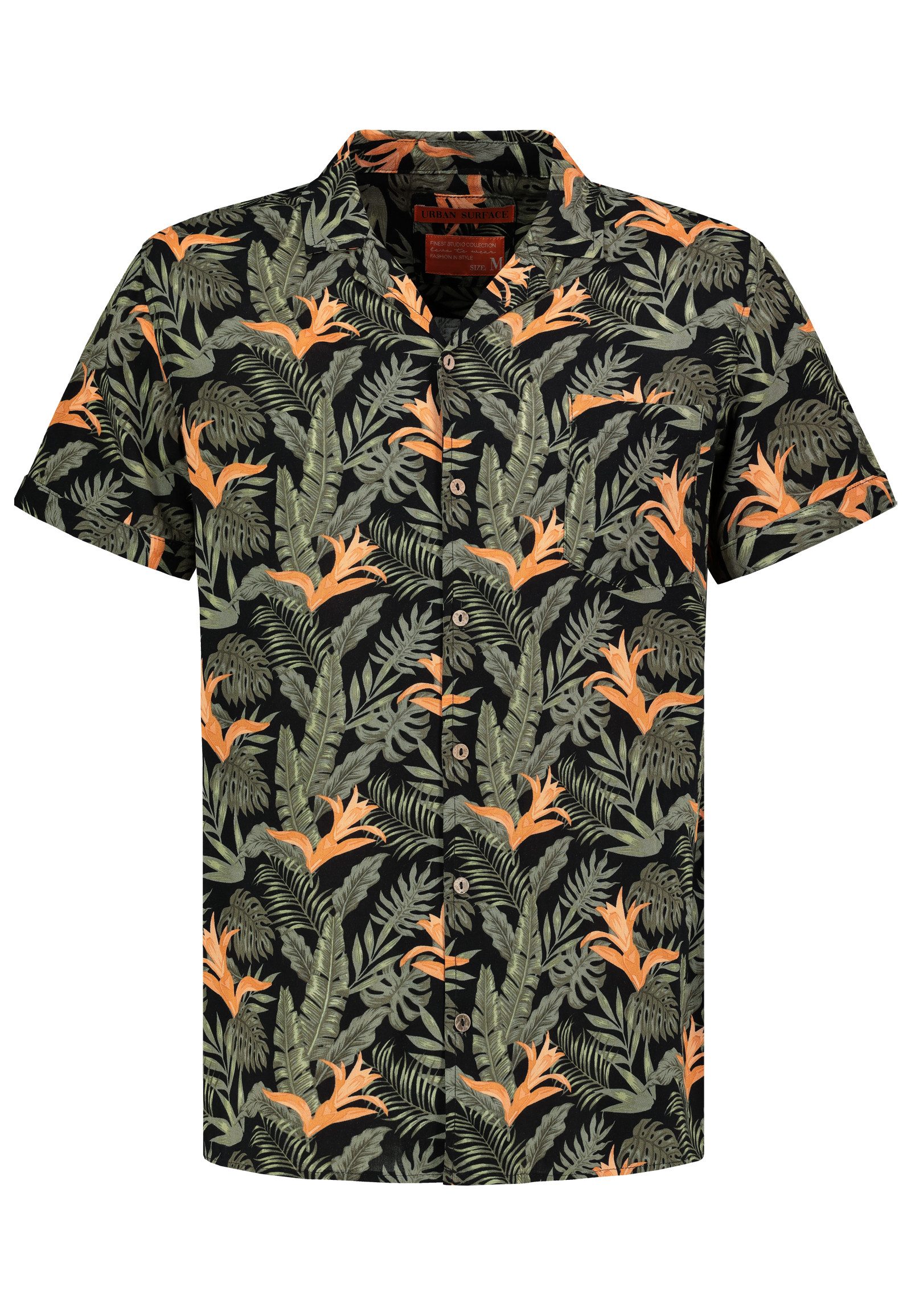 Urban Surface Kurzarmhemd Kurzarm- mit botanischem günstig online kaufen