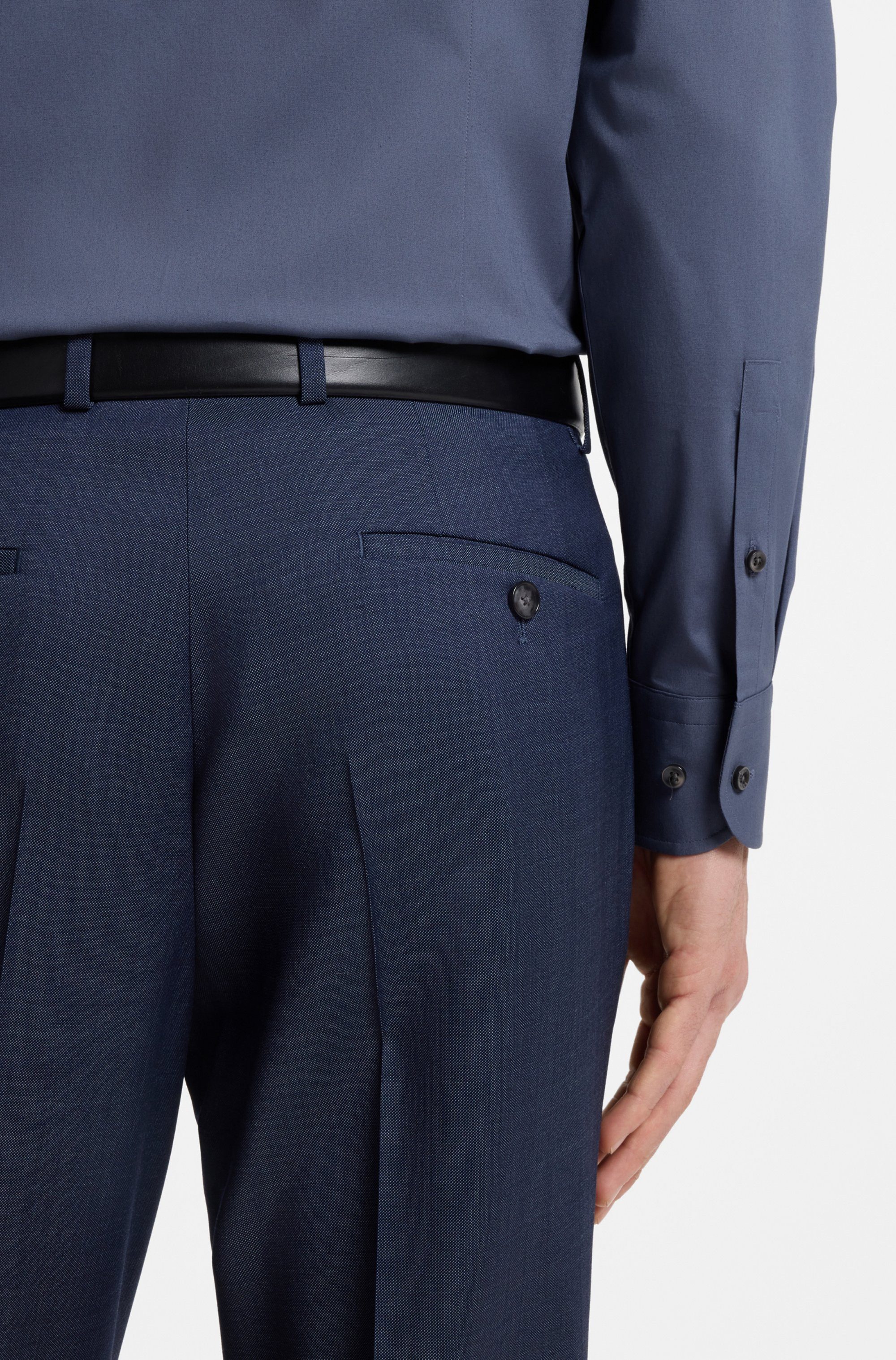 BOSS Businesshemd Hank Kentkragen, Slim-Fit, bügelleichte Qualität