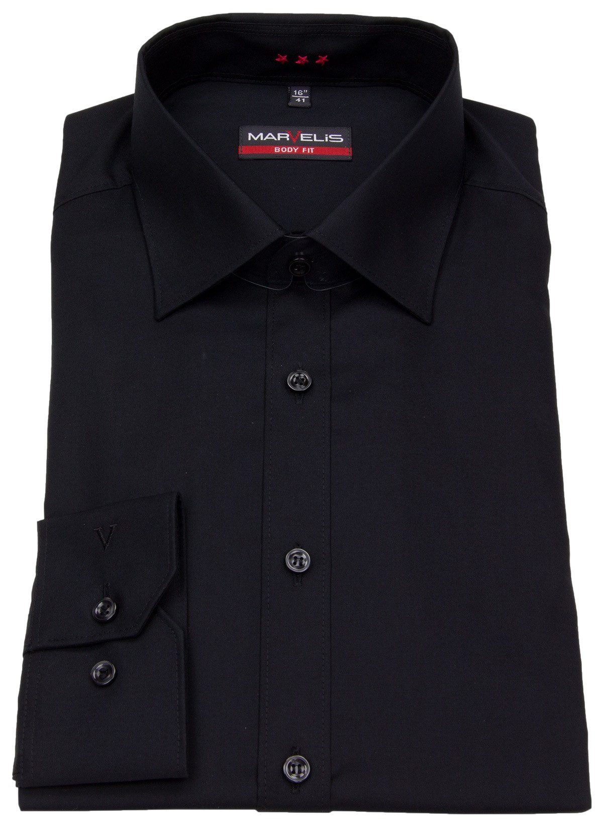 MARVELIS Businesshemd Body Fit stark tailliert Kentkragen günstig online kaufen