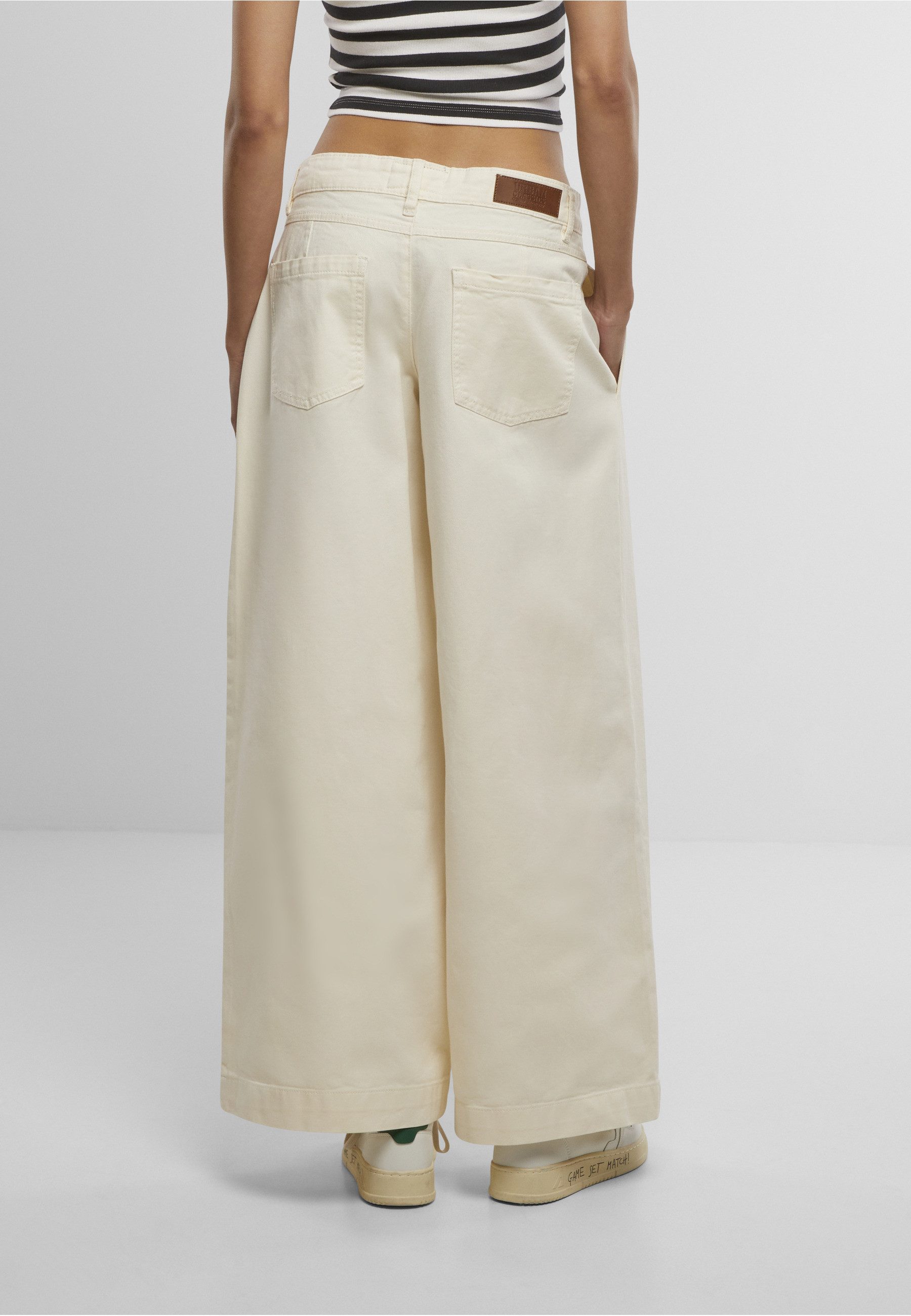 URBAN CLASSICS Bequeme Jeans Urban Classics Ladies Wide Leg Light Denim Pants