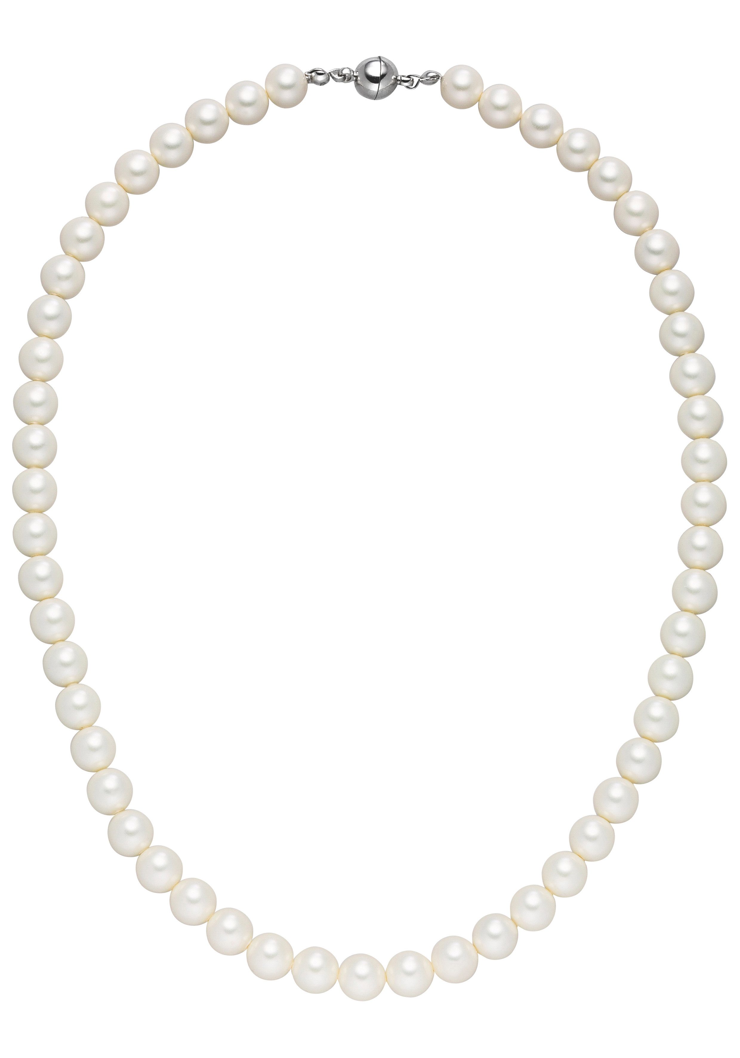 JOBO Kette ohne Anhänger Perlenkette, weiß 8 mm 45 cm günstig online kaufen