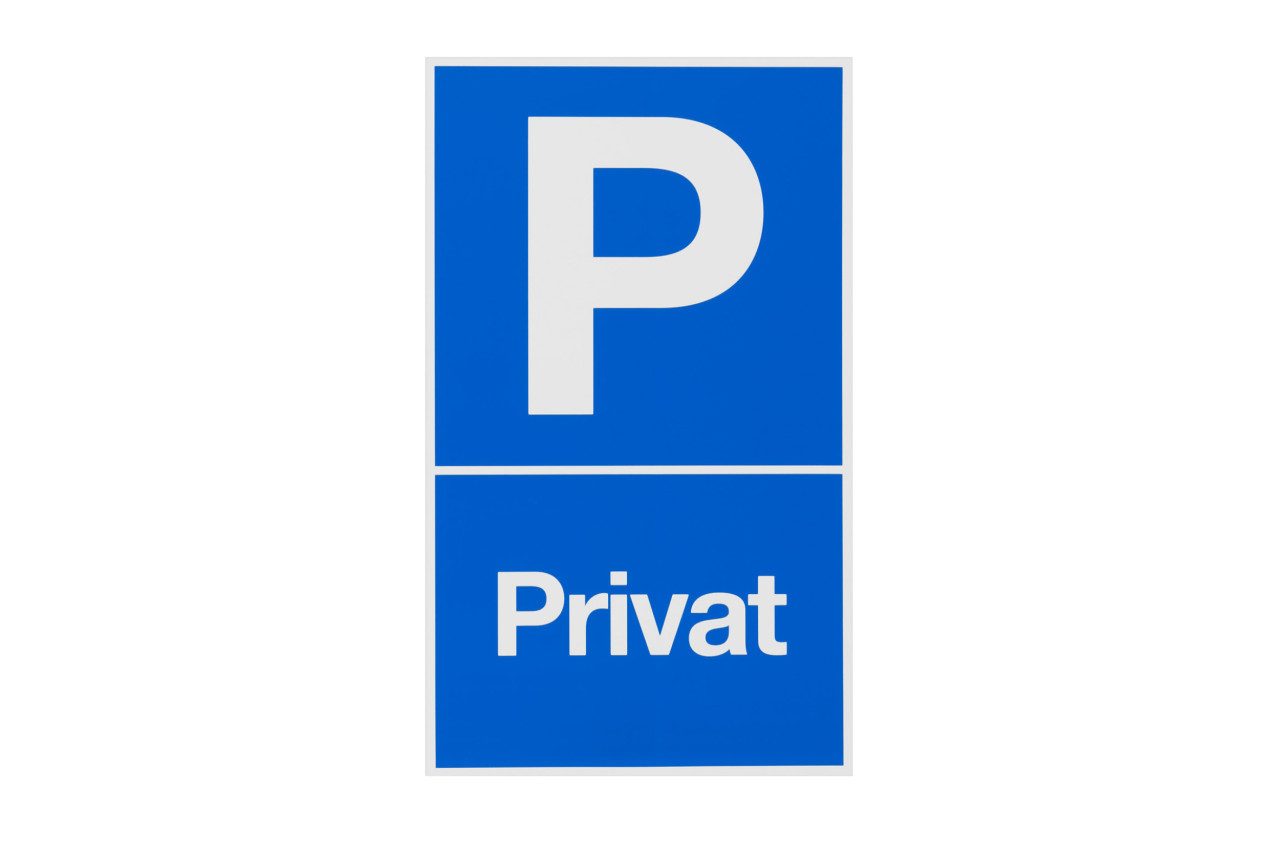 Conmetall Warnschild Conmetall Hinweisschild Parkplatz-Privat 25 x 15
