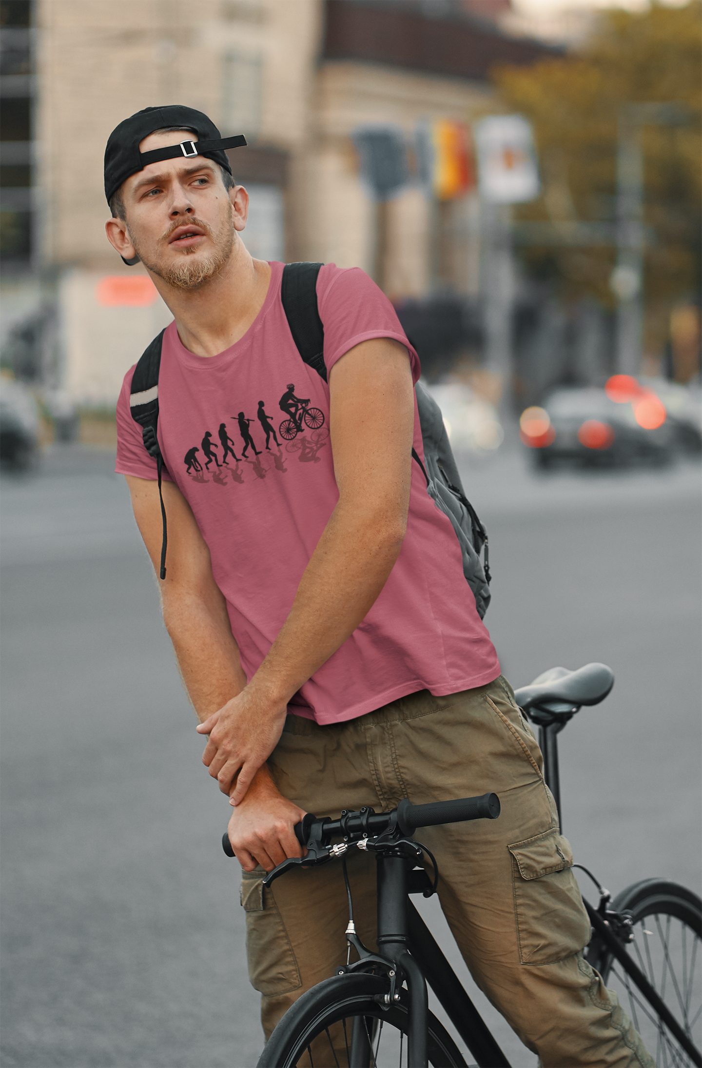 Baddery Print-Shirt Fahrrad T-Shirt: "Bike Evolution", günstig online kaufen