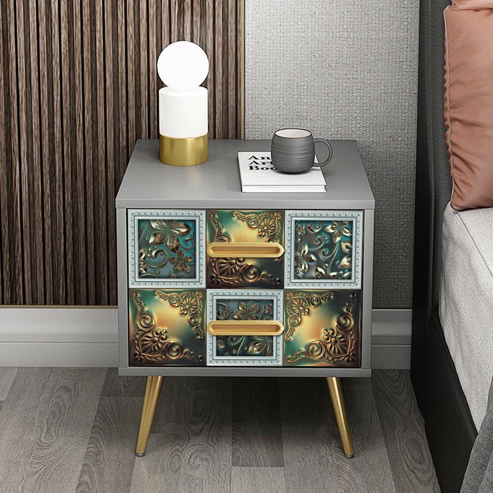 COOL-i ® Fliesenaufkleber, 10 Stück PVC selbstklebende, wasser- und ölabweisend, für Küche, Bad