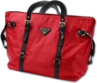 Jennifer Jones Shopper »D2OTJ211R Jennifer Jones Nylon Tasche Damen« (Shopper), Damen Tasche aus Nylon, Größe ca. 45cm in rot