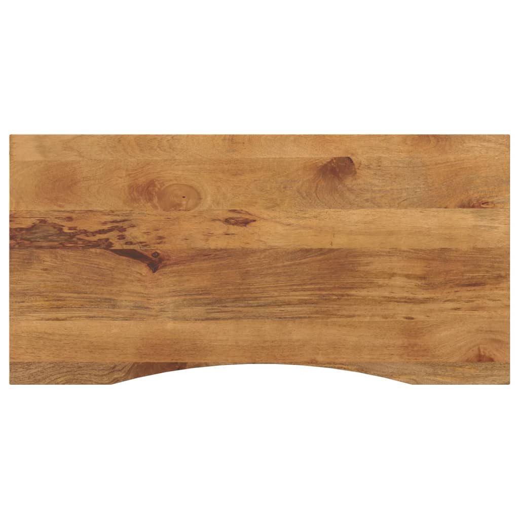 vidaXL Tischplatte Schreibtischplatte mit Aussparung 110x60x2,5cm Massivholz