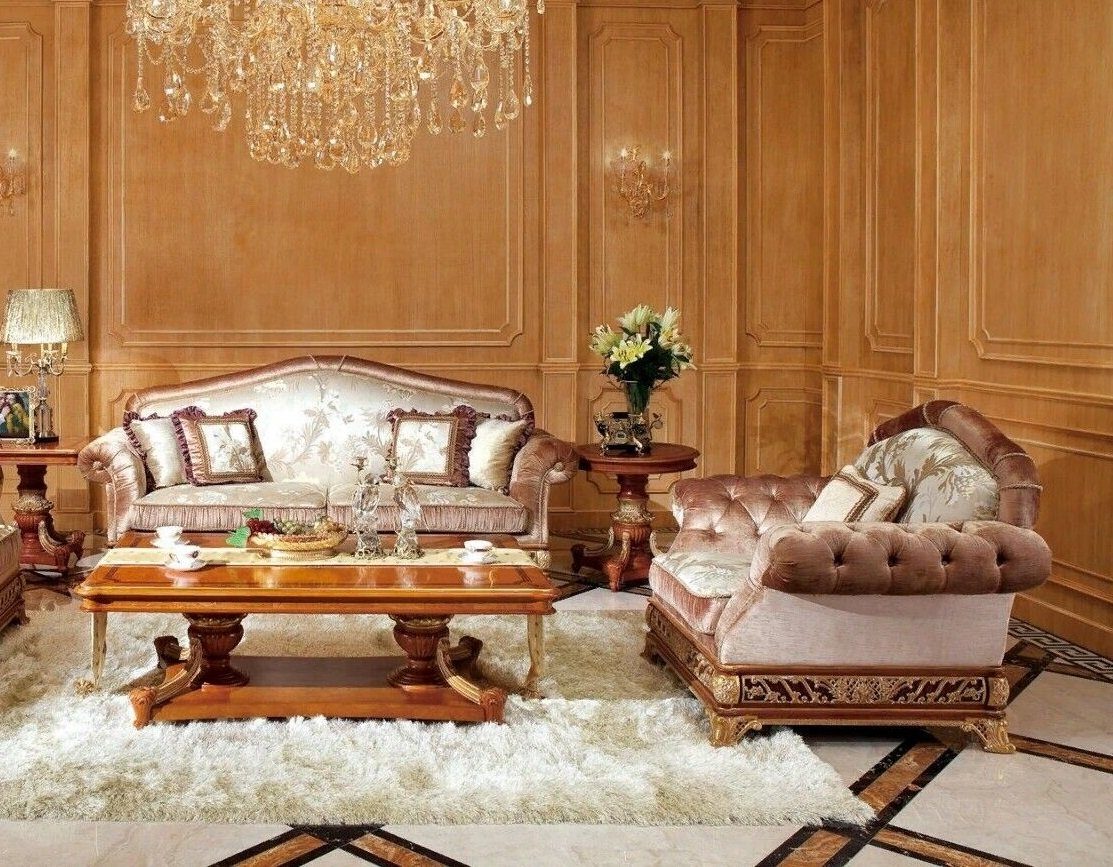JVmoebel Sofa, Klassische Sofagarnitur 3+1 Barock Rokoko Antik Stil Sofa Couch