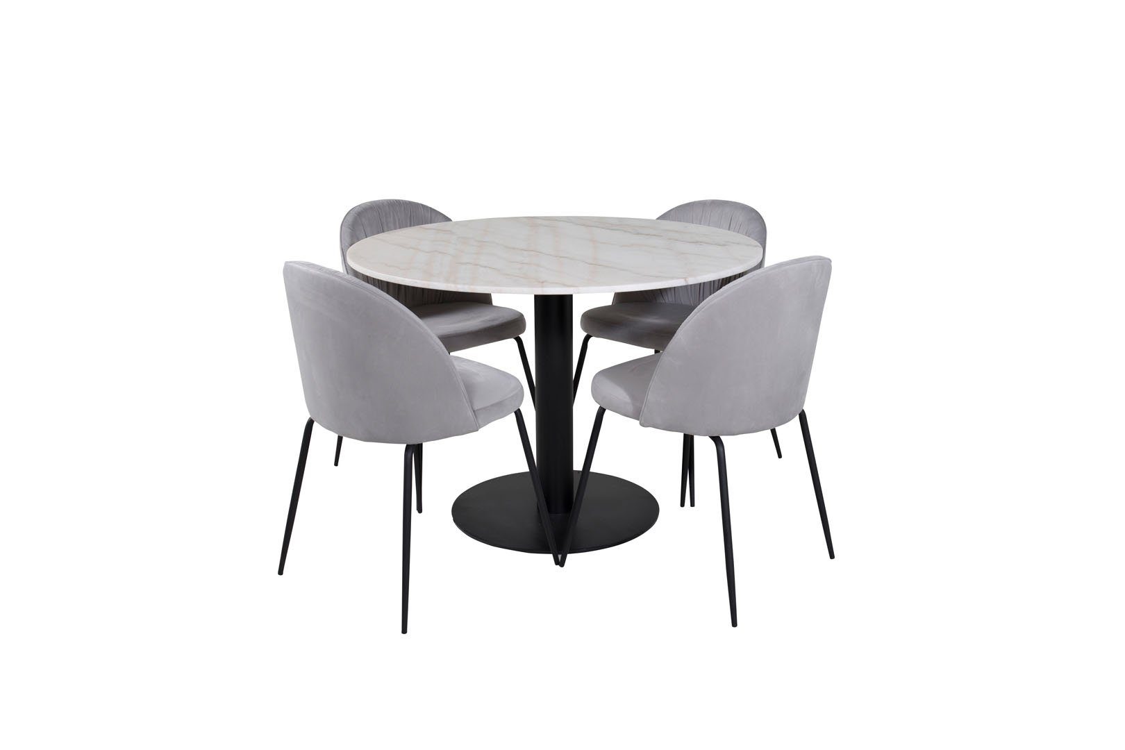 ebuy24 Essgruppe EstelleØ106WHBL Essgruppe Esstisch weiß, günstig online kaufen