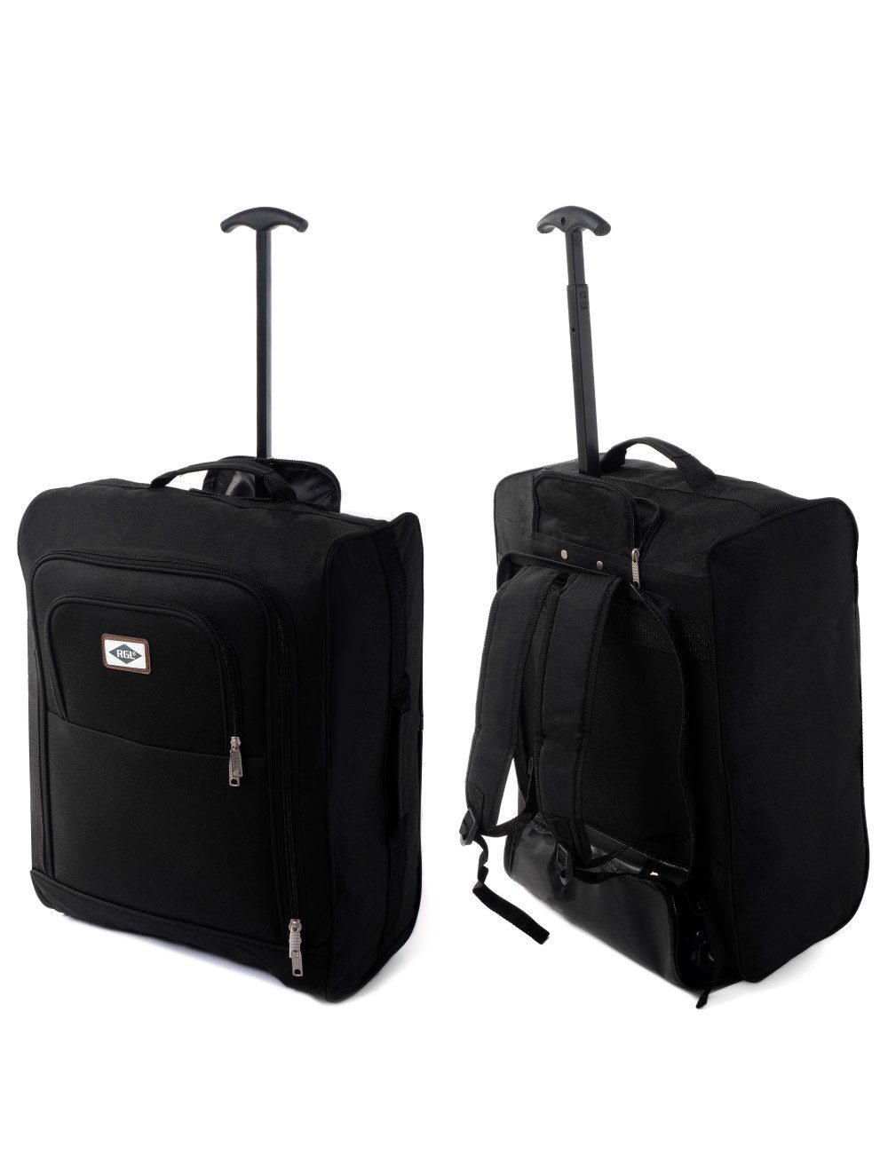 Granori Handgepäckkoffer 55x40x20 cm, Leichter 2-in-1 Reisekoffer mit Rollen (Trolley) 40 L, IATA konform, auch als Rucksack nutzbar