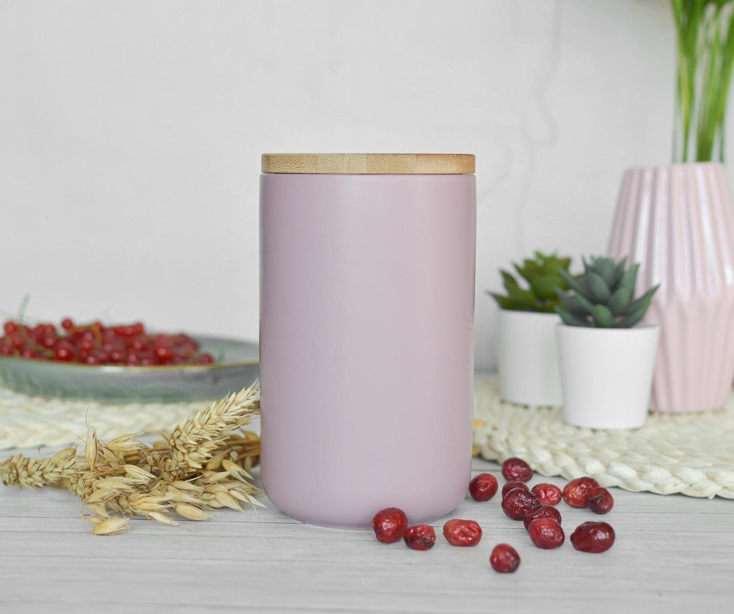 Sendez Vorratsdose Rosa aus Porzellan Vorratsbehälter Dose Aufbewahrungsdose, Porzellan – Bild 2 von 5
