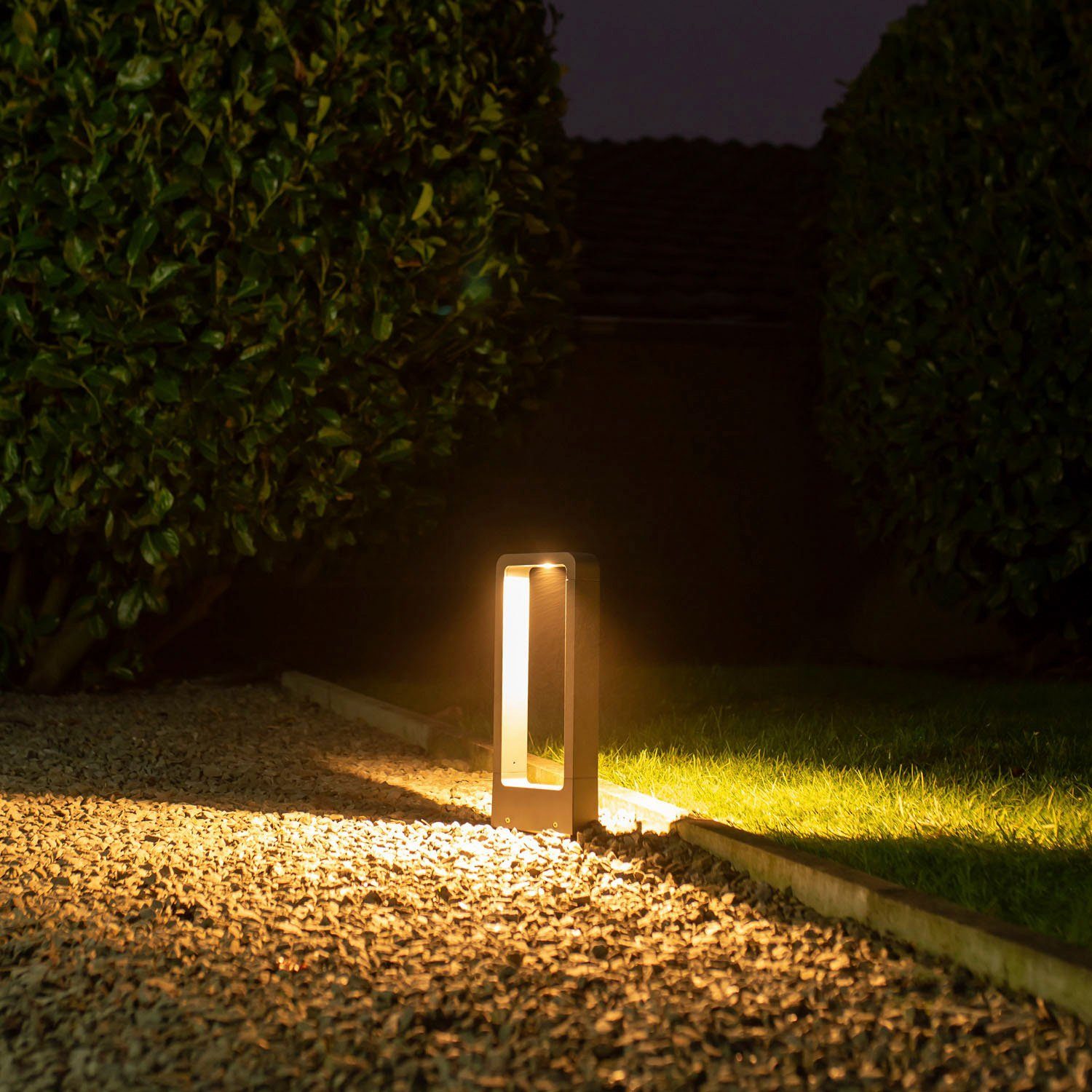 LED Paco CRABO, Outdoor Warmweiß, IP54 LED fest Garten Terrasse integriert, Außenleuchte Home Standleuchte Pollerleuchte