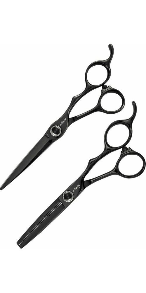 E-Kwip Haarschere E-Kwip Kuro Range Set schwarz 5,5inch