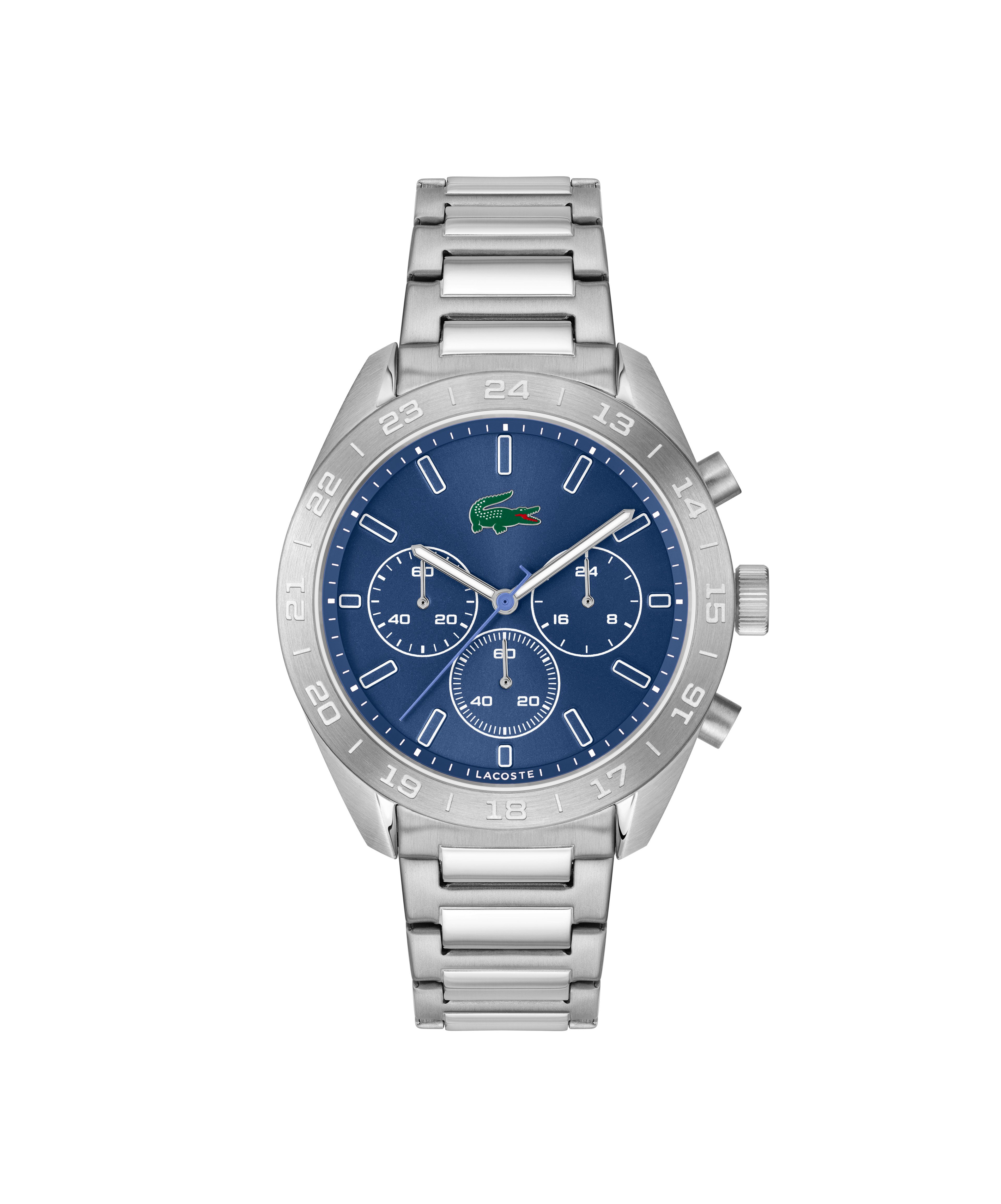 Lacoste Chronograph BOSTON 2011534, Quarzuhr, Armbanduhr, Herrenuhr, Edelstahlarmband, analog, Jahr, Monat