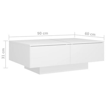 furnicato Couchtisch Weiß 90x60x31 cm Spanplatte